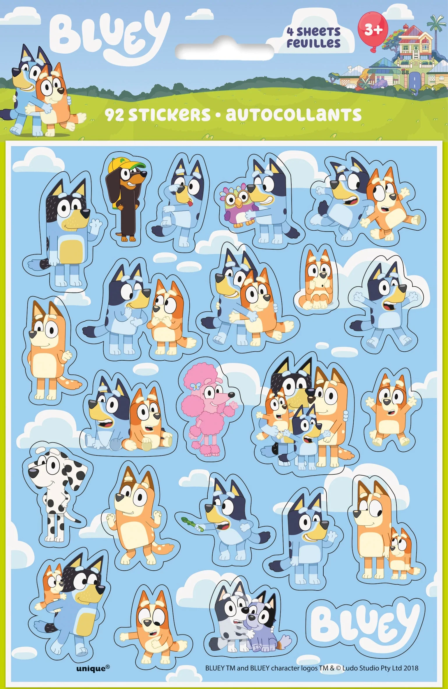 Bluey Stickers Pack - Fun Party Supplies for Joyful Celebrations!