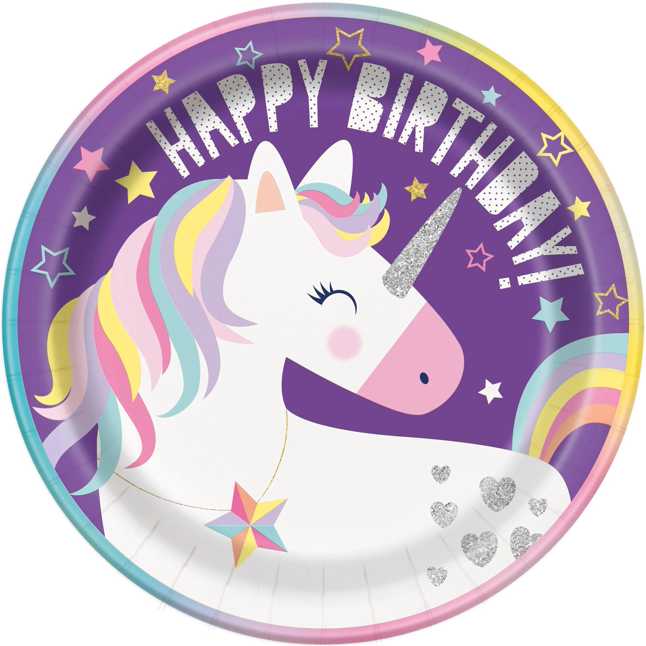Magical Unicorn Themed Dinner Plates - Easy Setup, Party Perfect, A Touch of Whimsy