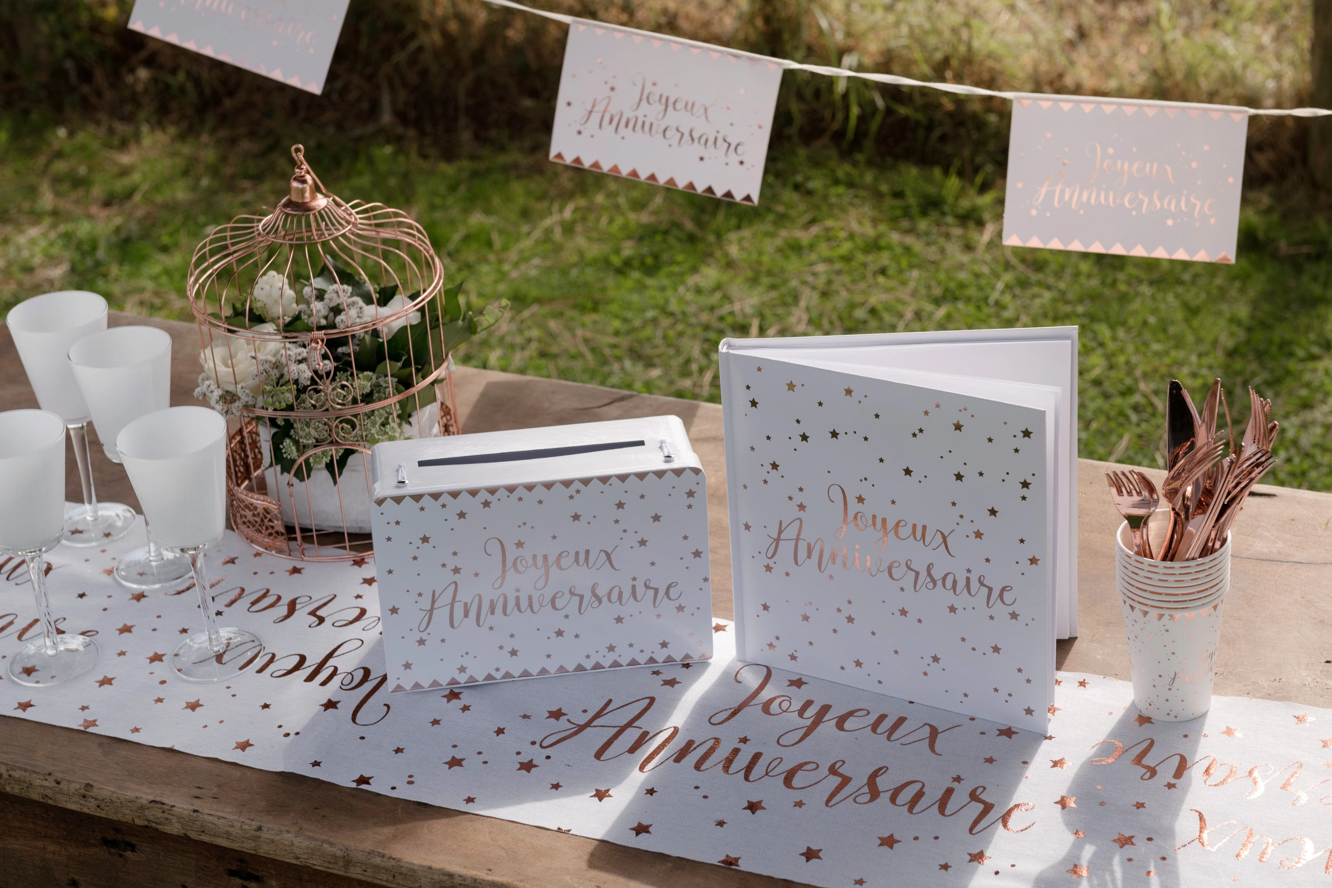 Elegant Pink Metallic Birthday Guestbook - Trend-Setting Party Keepsake