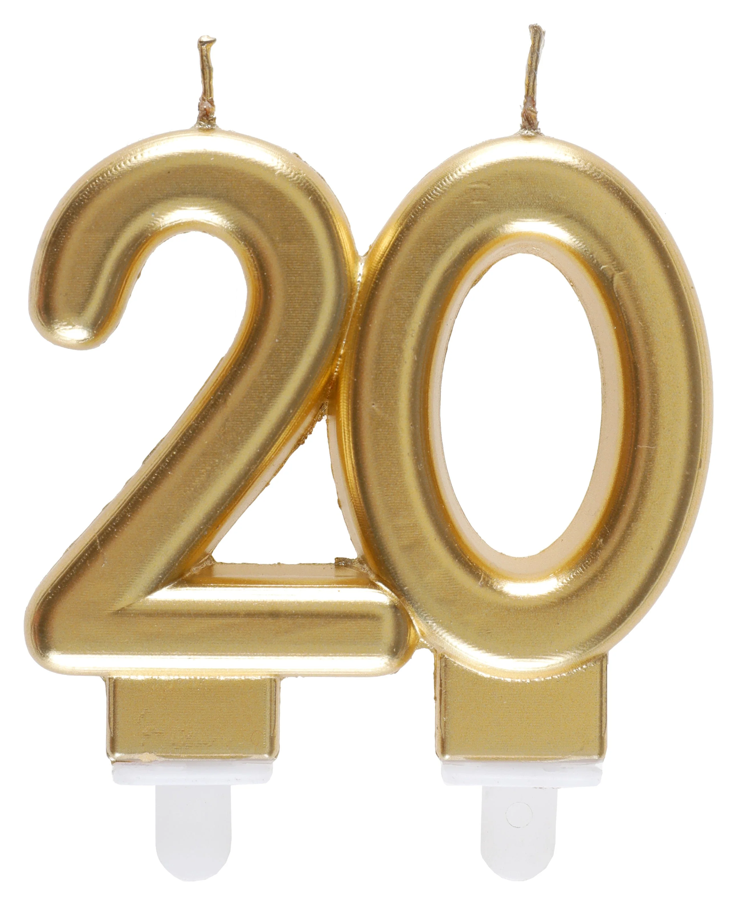 20th Birthday Glamour: Gold Elegance Candle - A Style Statement for Trendy Celebrations