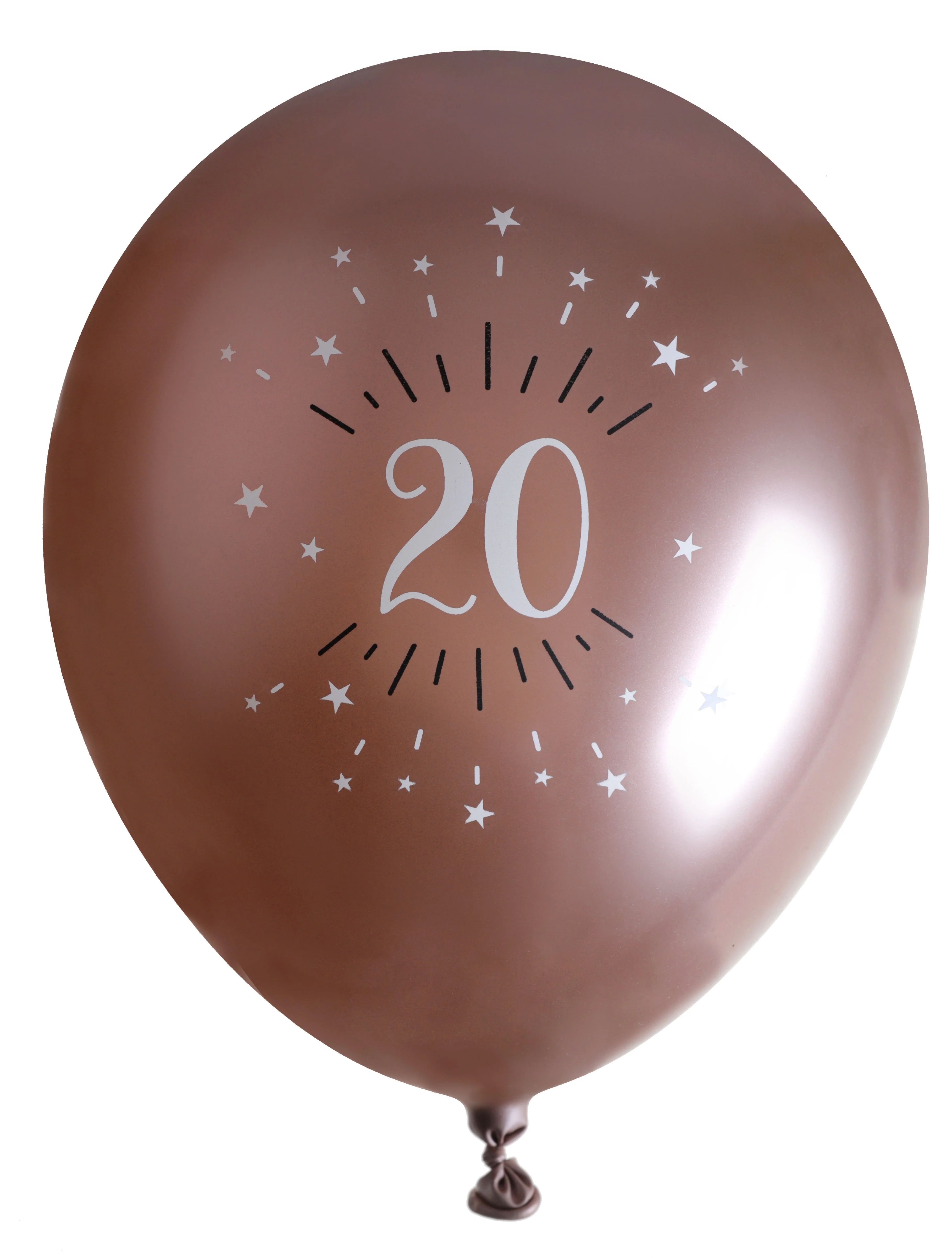 20th Birthday Biodegradable Latex Balloons �C Durable & Vibrant Pink Gold Collection