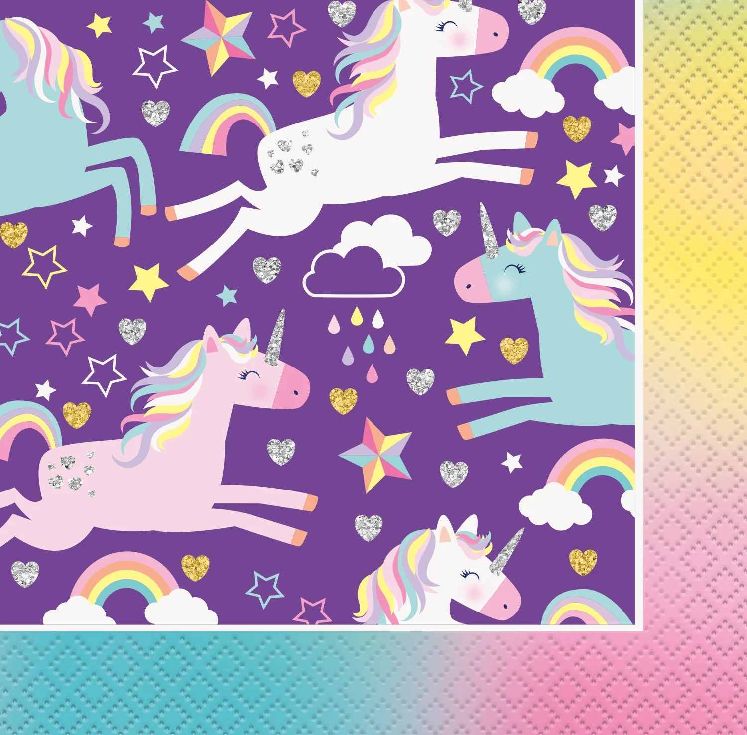 Magical Unicorn Beverage Napkins Pack of 16 �C Easy Setup, Budget-Friendly Party Must-Have!