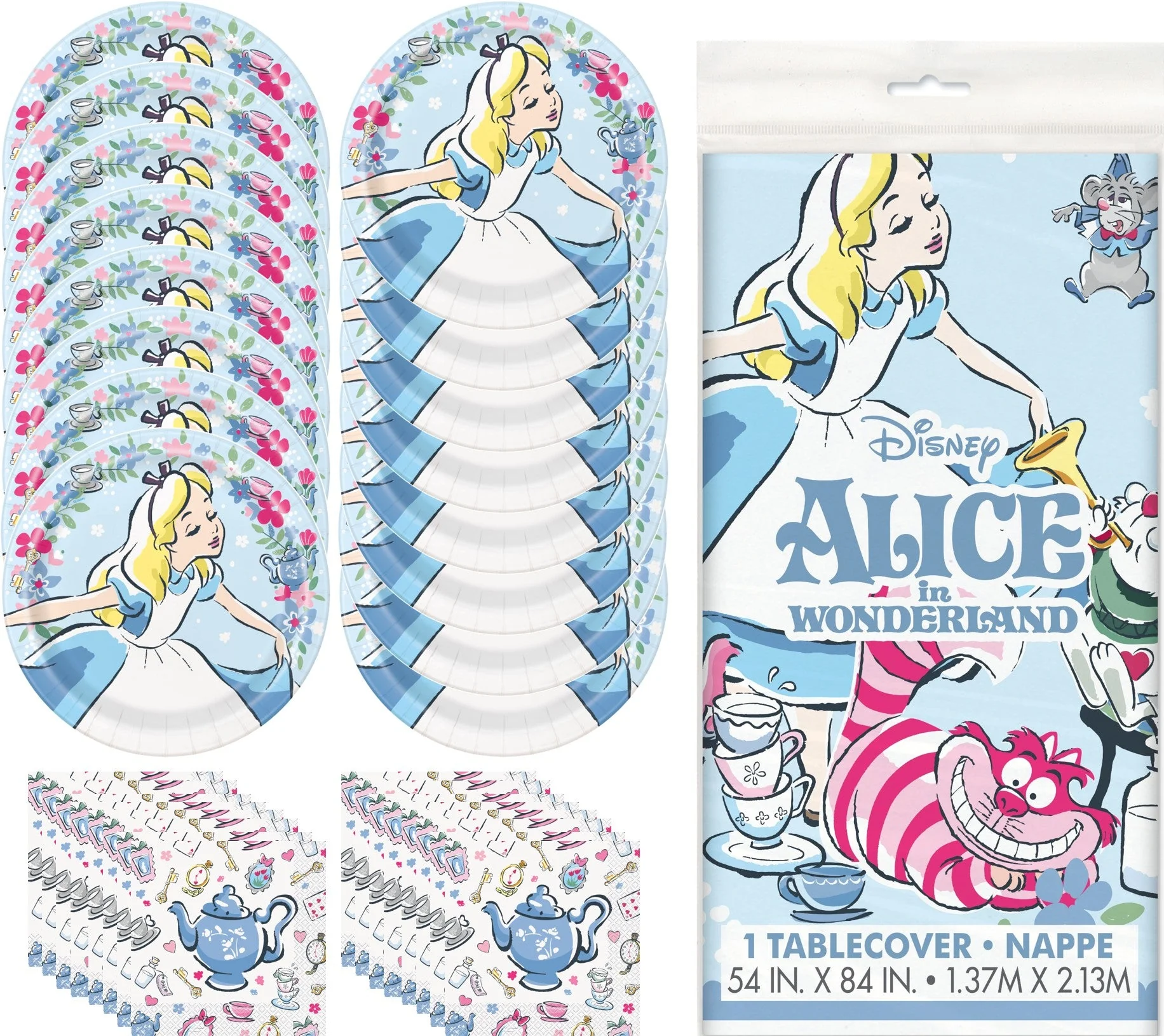 Alice Wonderland Party Bundle - Tableware for Unforgettable Birthdays!