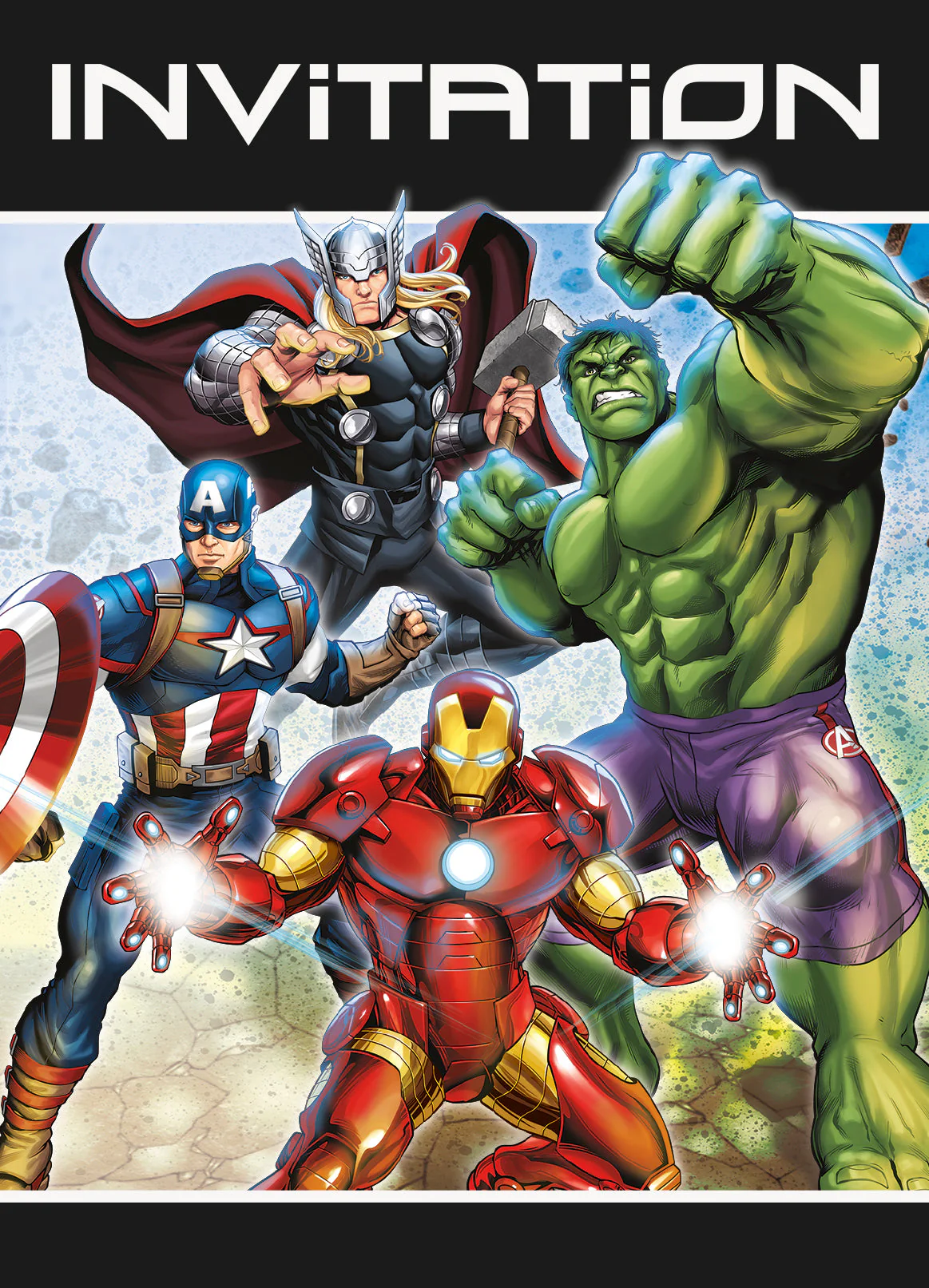 Carte d'invitation Avengers (8)