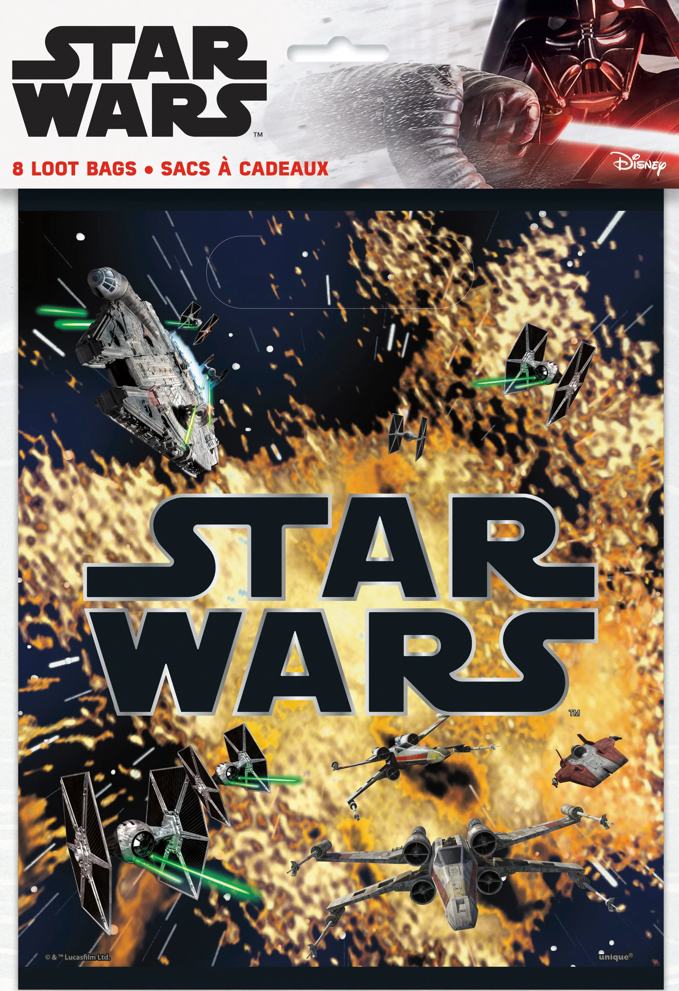 Star Wars Classic Loot Bags, 8ct - Perfect for Galactic-Themed Party Favors!