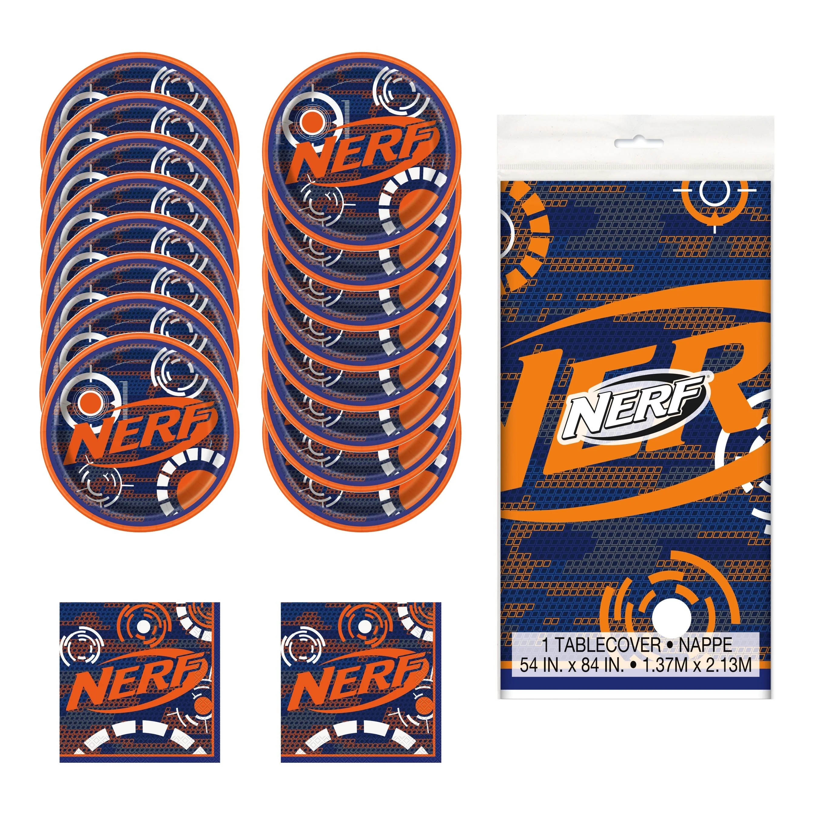 Nerf Themed Party Supplies Bundle - Ultimate Fun Pack For 16 Children