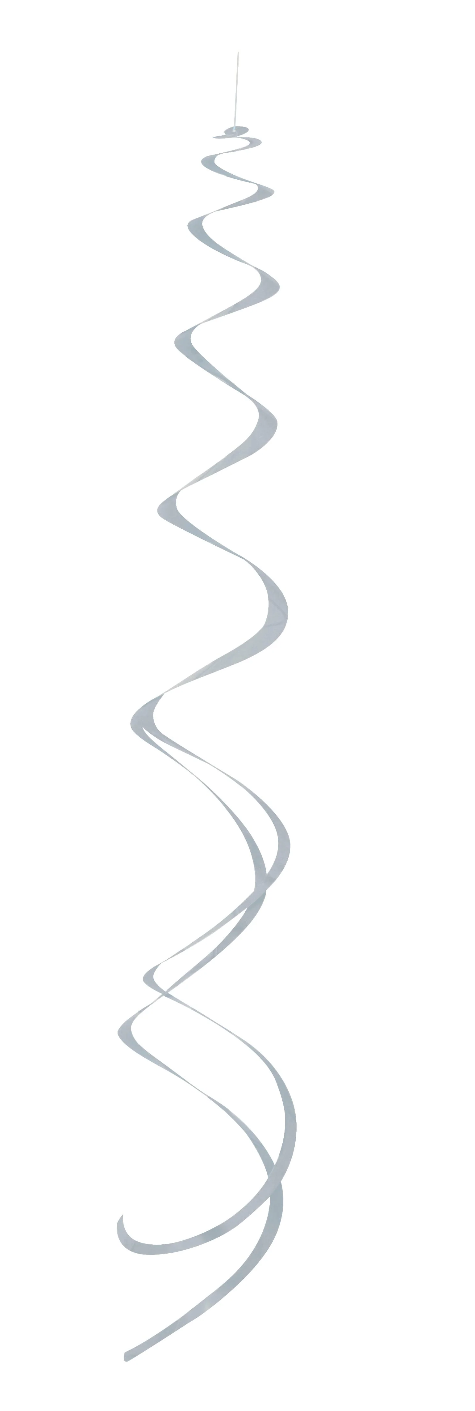 Celebration-Ready Silver Hanging Swirl Decorations - Affordable Party Joy!