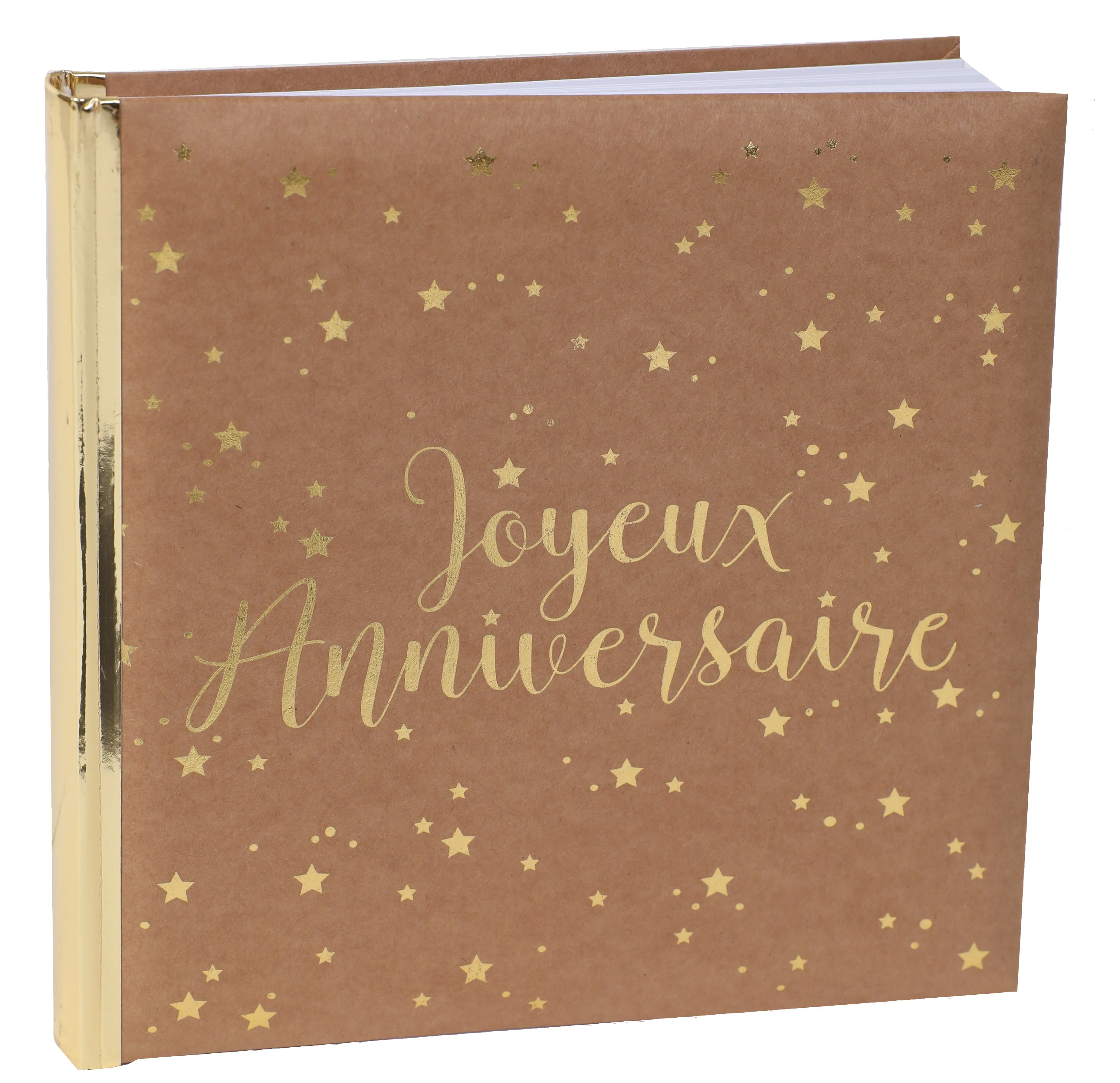 Elegant Metallic Kraft Birthday Guestbook - Create Trendsetting Party Memories