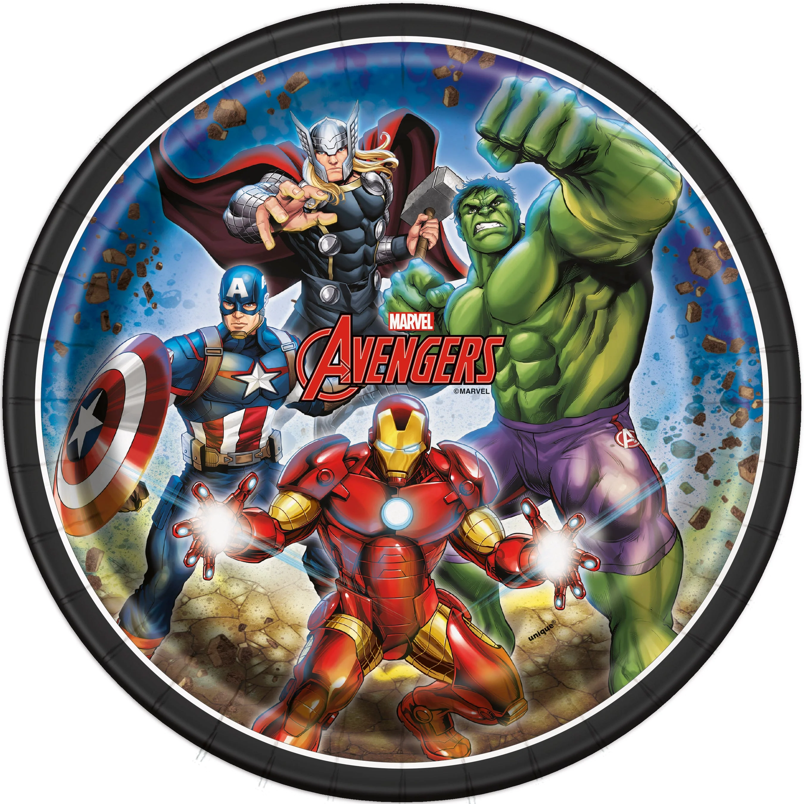 Avengers Ultimate Party Bundle: Dinner Plates, Napkins, Tablecloth - Effortless Fun for 16 Guests!