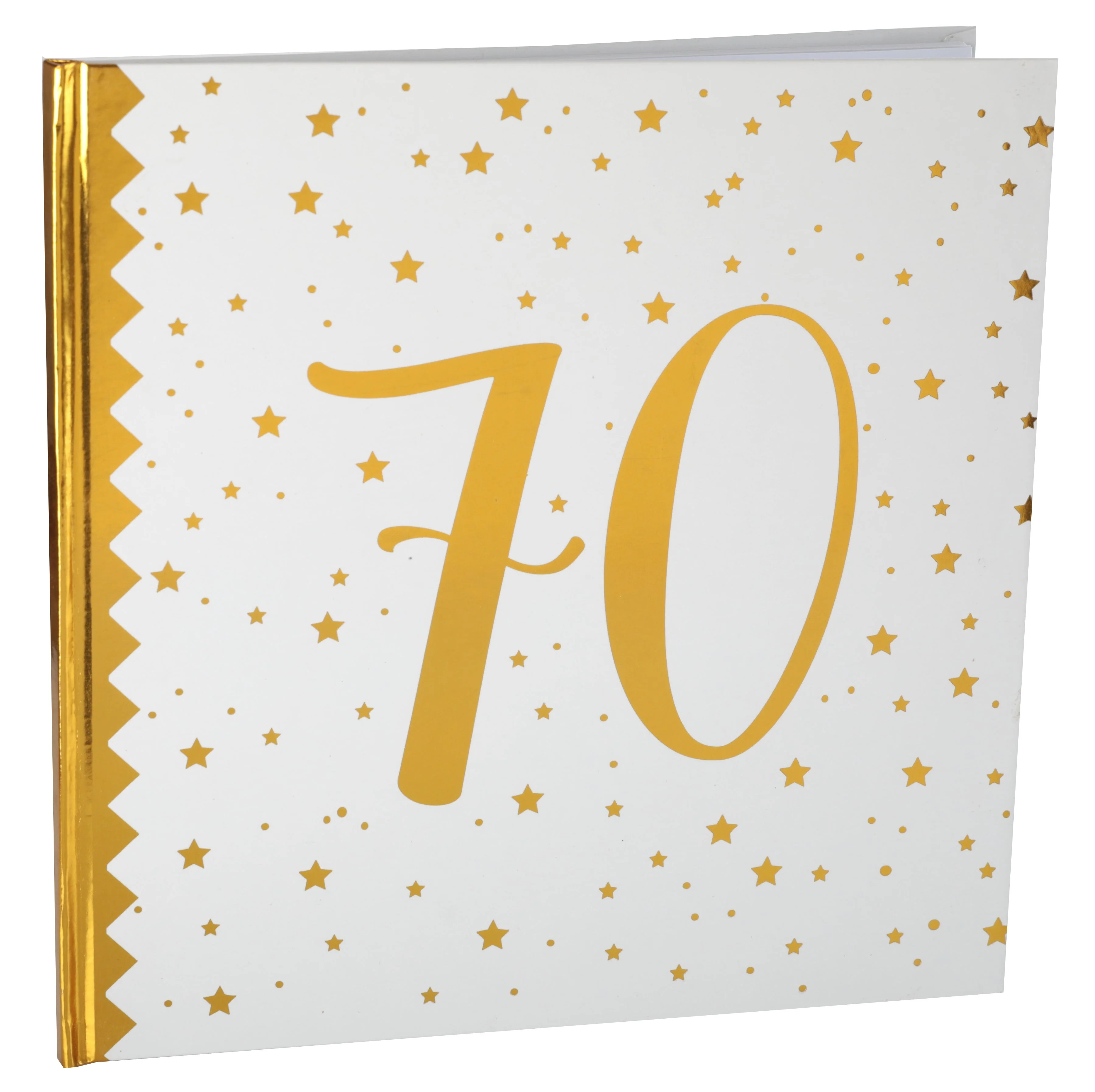 Luxurious 70th Birthday Golden Guestbook - Immortalize Your Party in Style & Elegance
