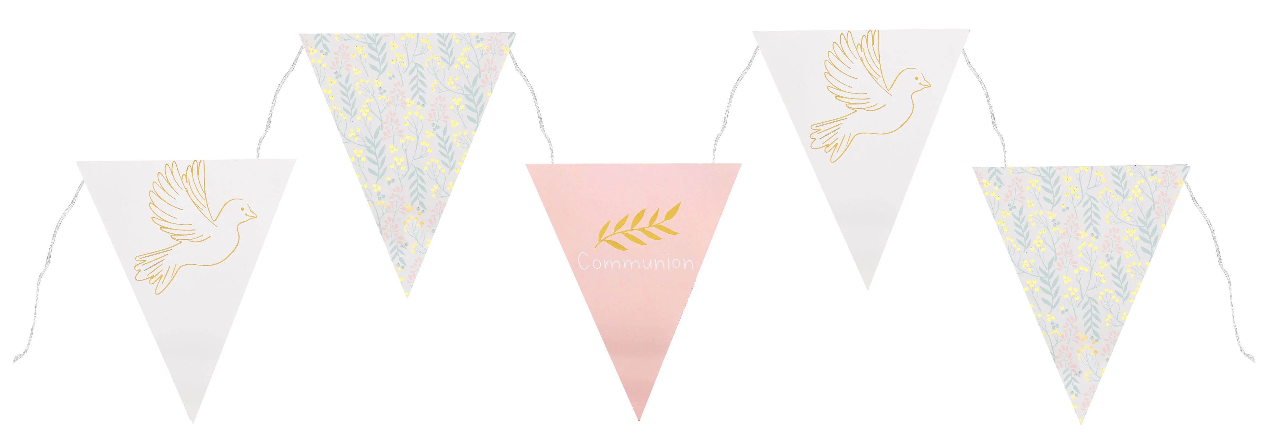 First Communion Elegance: Trend-Setting, Multicolor Party Banner - Leave a Lasting Impression!