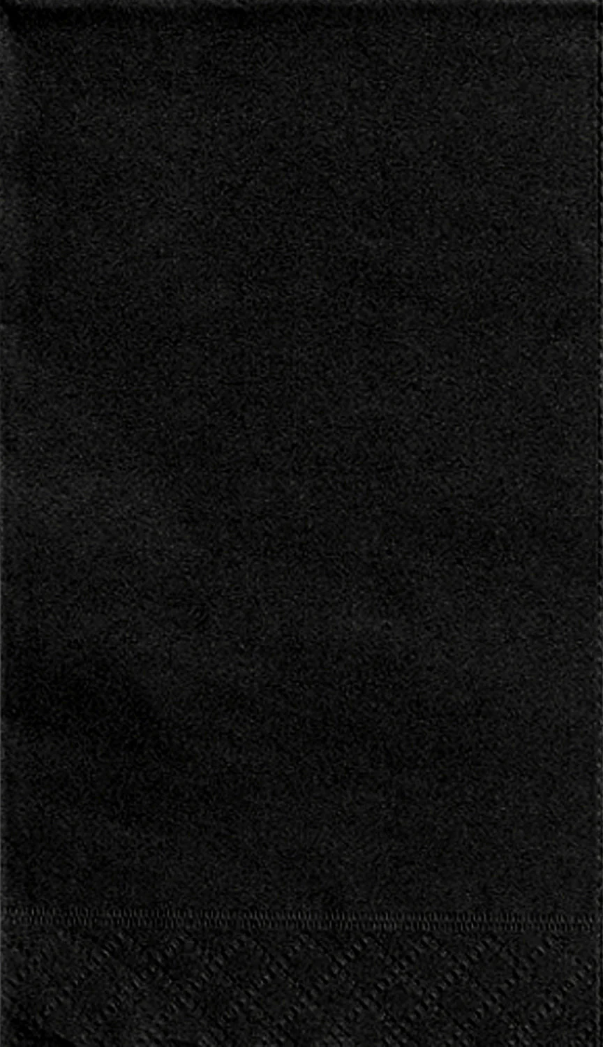 Elegant Black Solid Guest Towels - Affordable Style for Your Party!