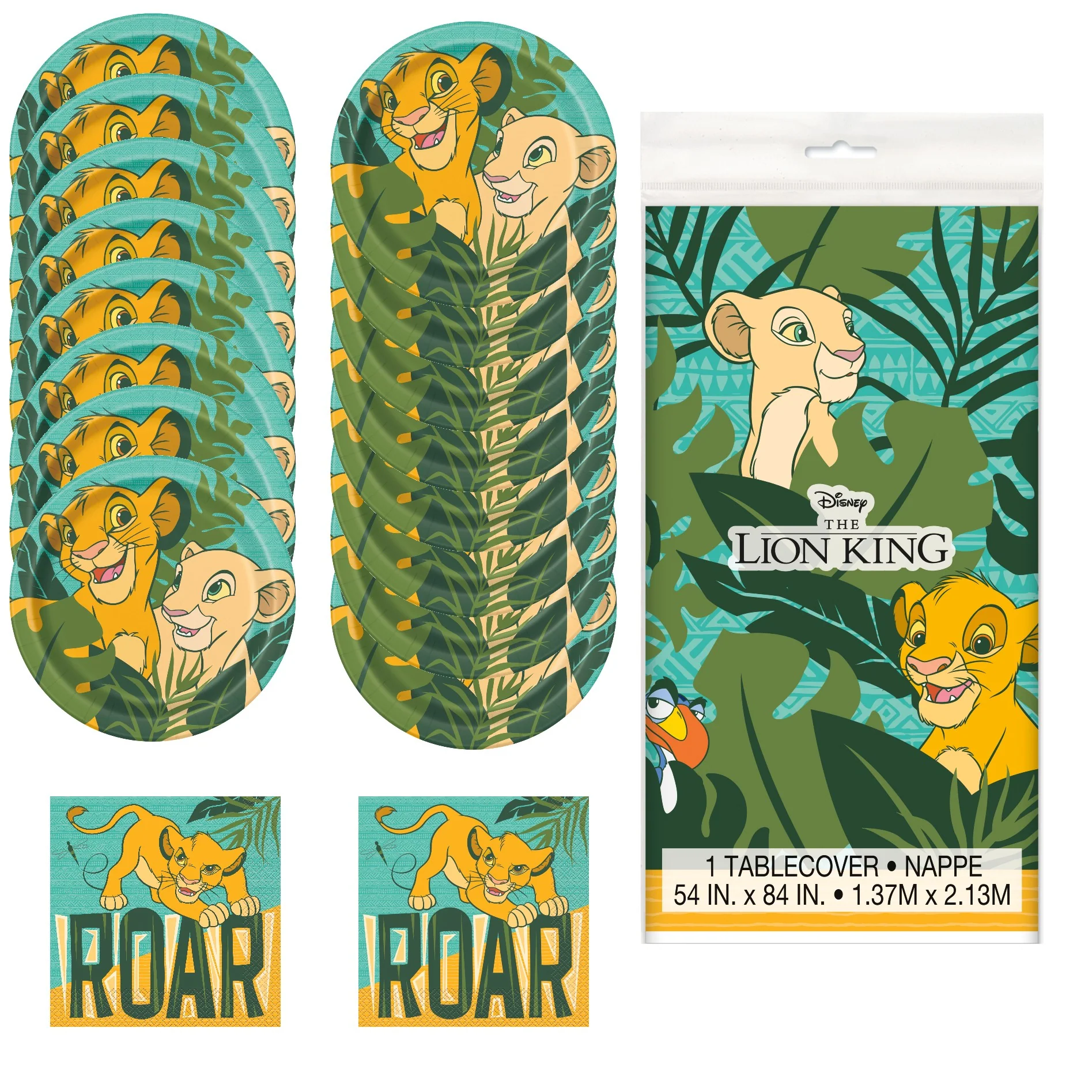 Lion King Party Bundle: Plates, Napkins & Tablecloth - Effortless Fun!