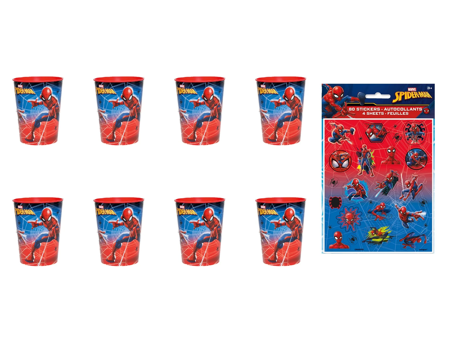 Spider-Man Party Bundle: Cups, Stickers - Official & Unbeatable Value, Instant Party!
