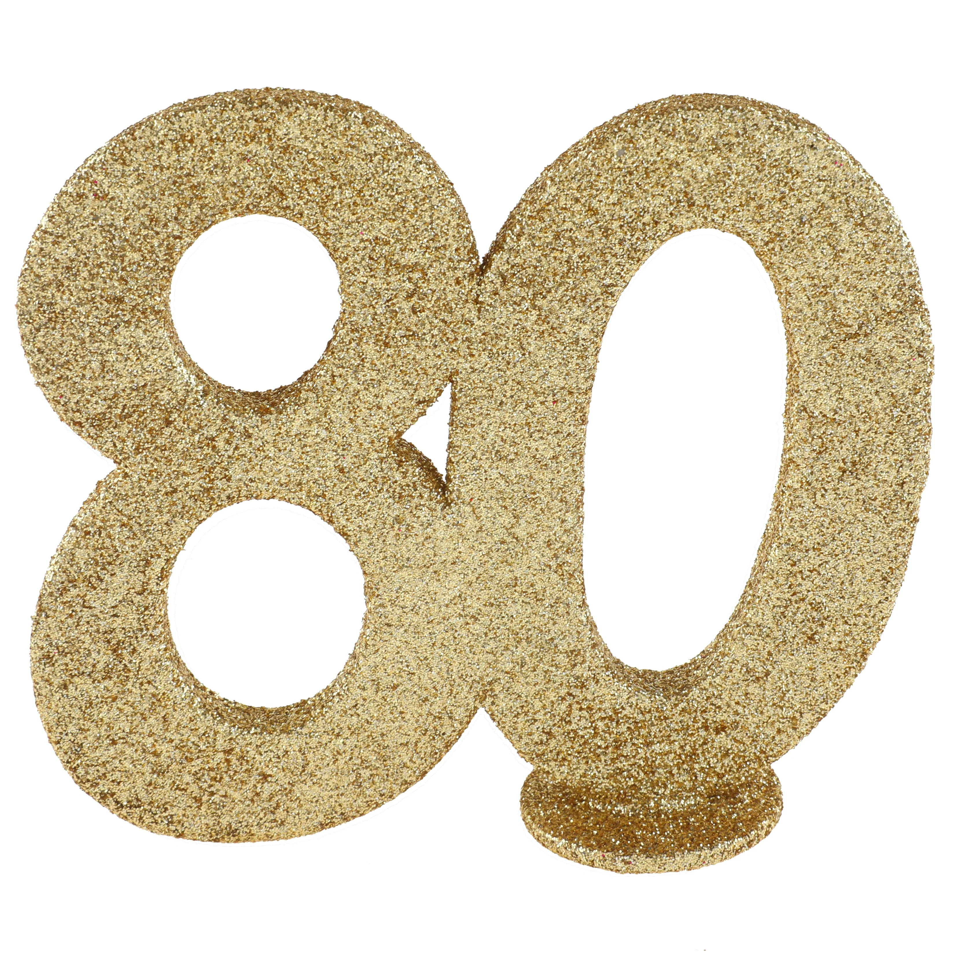 Chic 80th Birthday Gold Decor Number - Elevate your Party Appeal & Add Class!