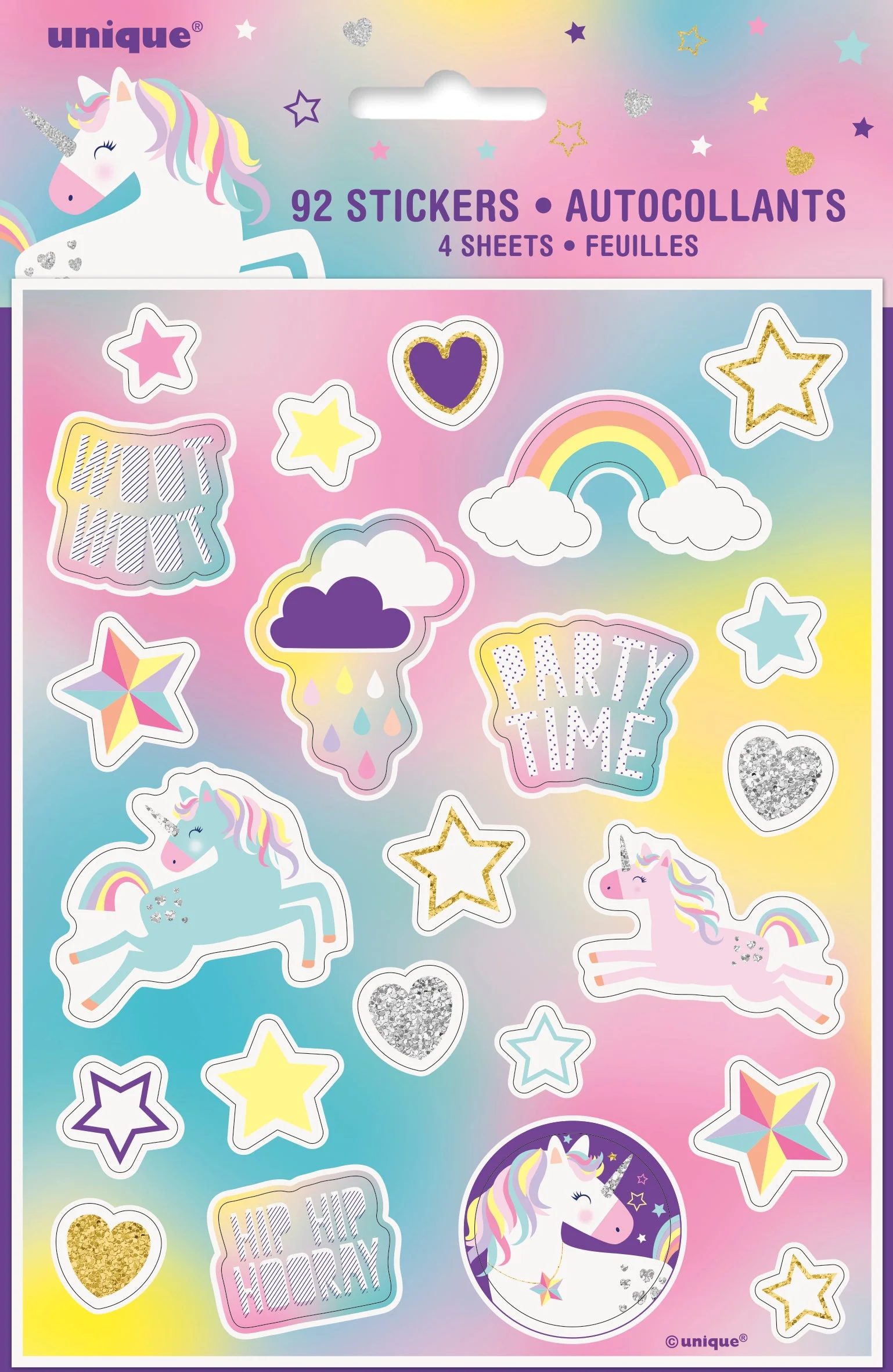 Enchanting Unicorn Party Stickers Pack - Easy Setup, Budget-Friendly, Themed Fun!