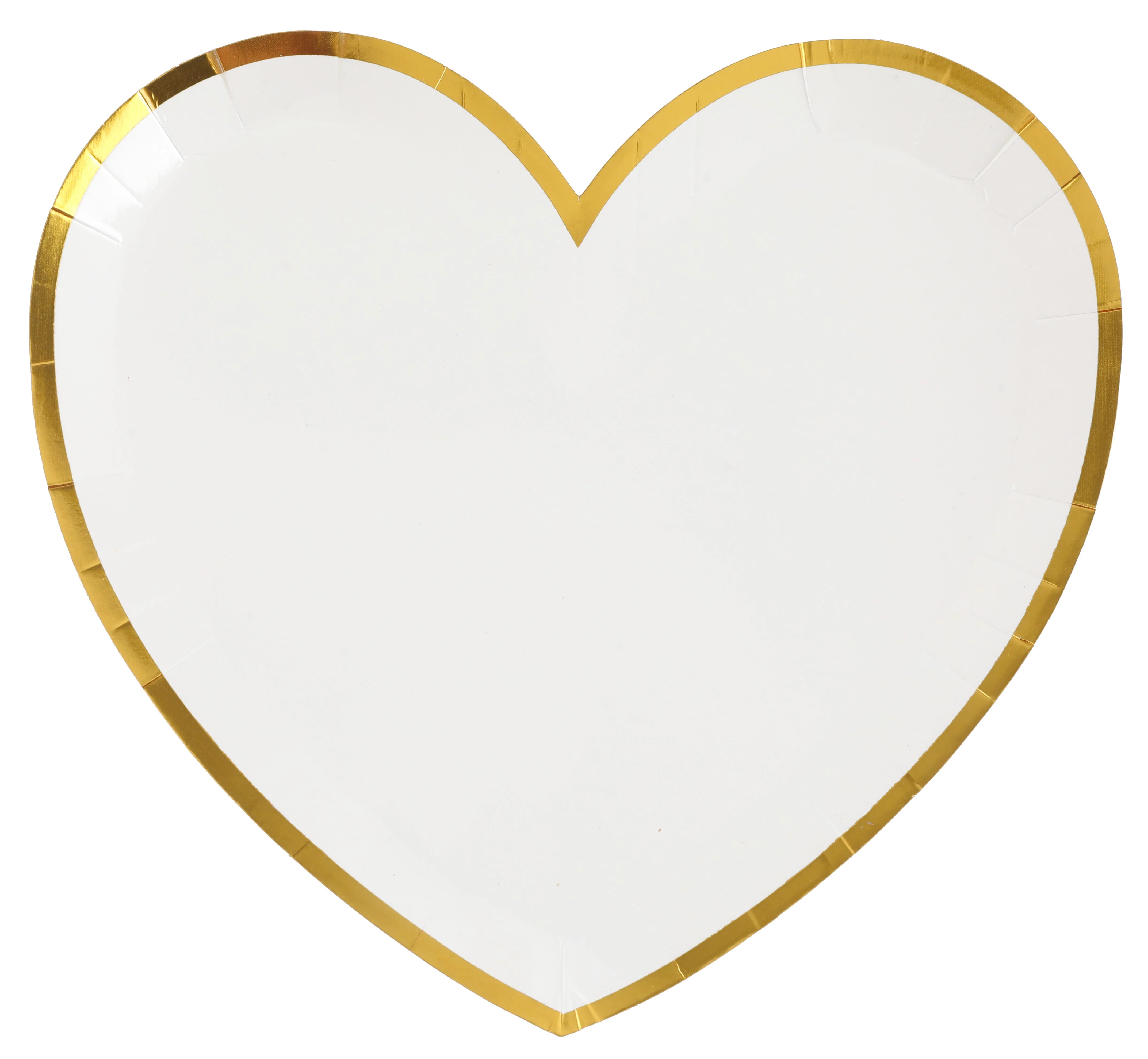 Stylish Solid Heart-Shaped White Dinner Plates - Set the Party Mood with Unique Elegance
