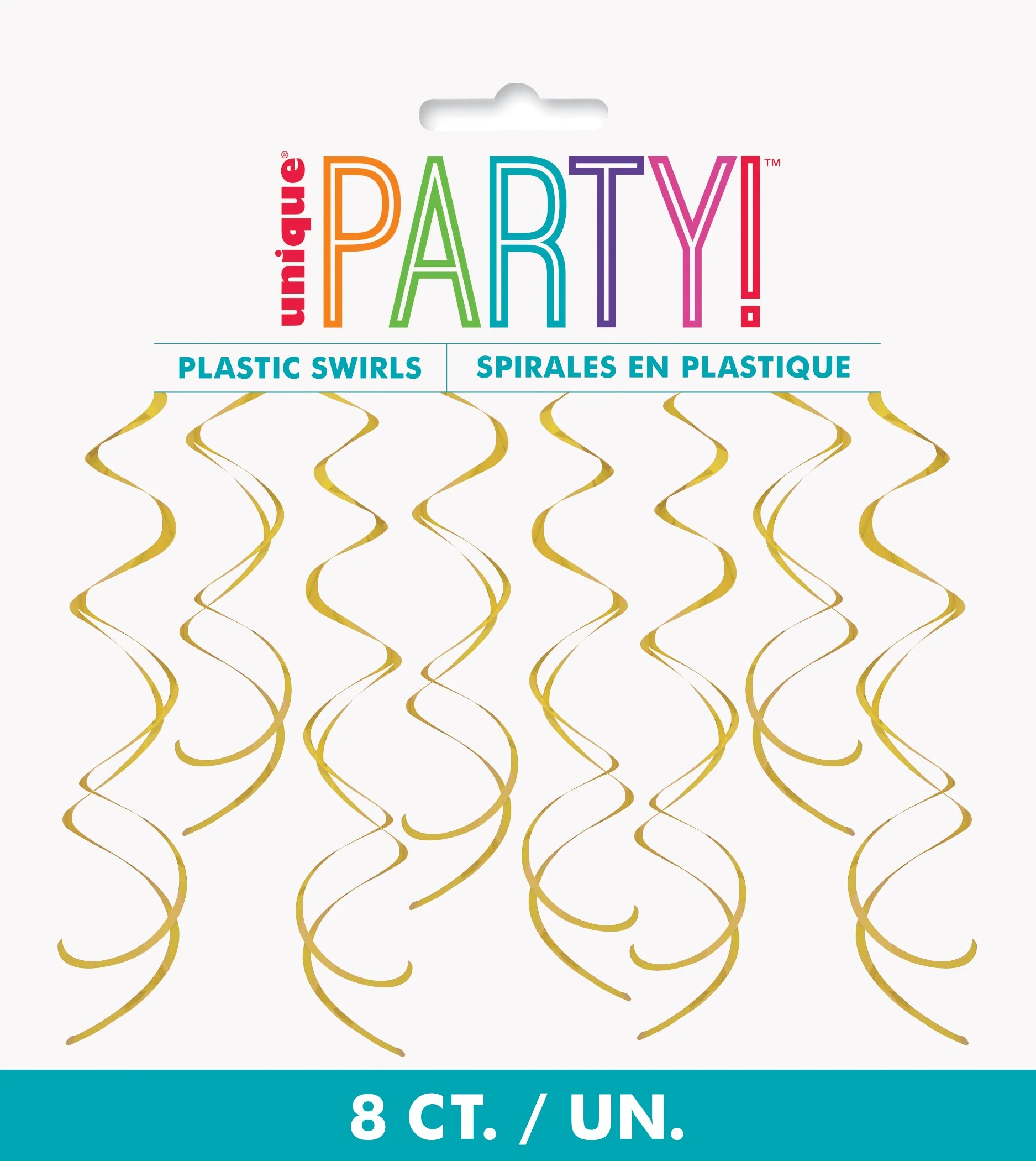 Gold Solid Hanging Swirl Decorations - Perfect Party Theme, Affordable Fun!