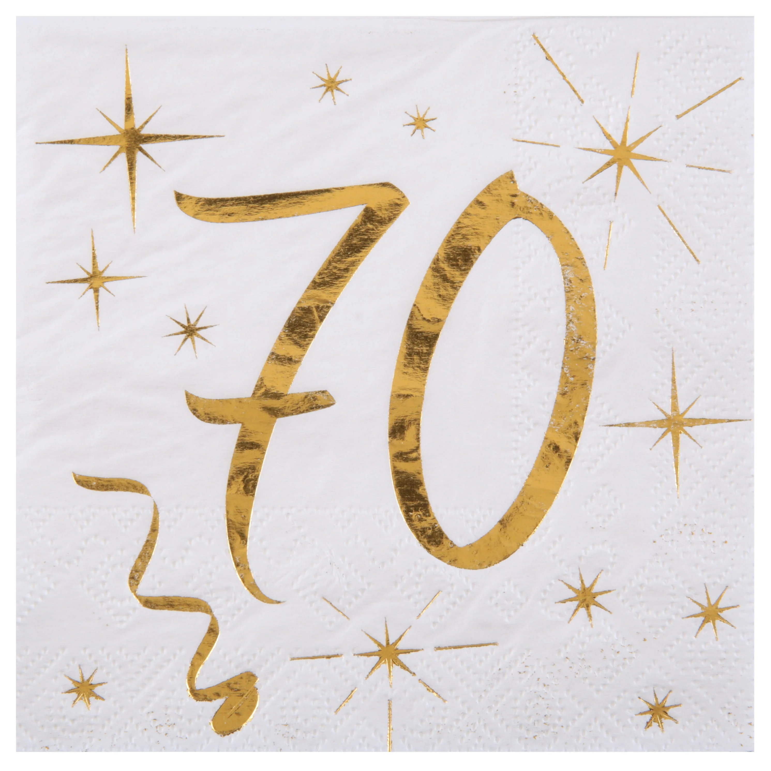 Exquisite 70th Birthday Beverage Napkins - Trendy, High-Quality Party Supplies
