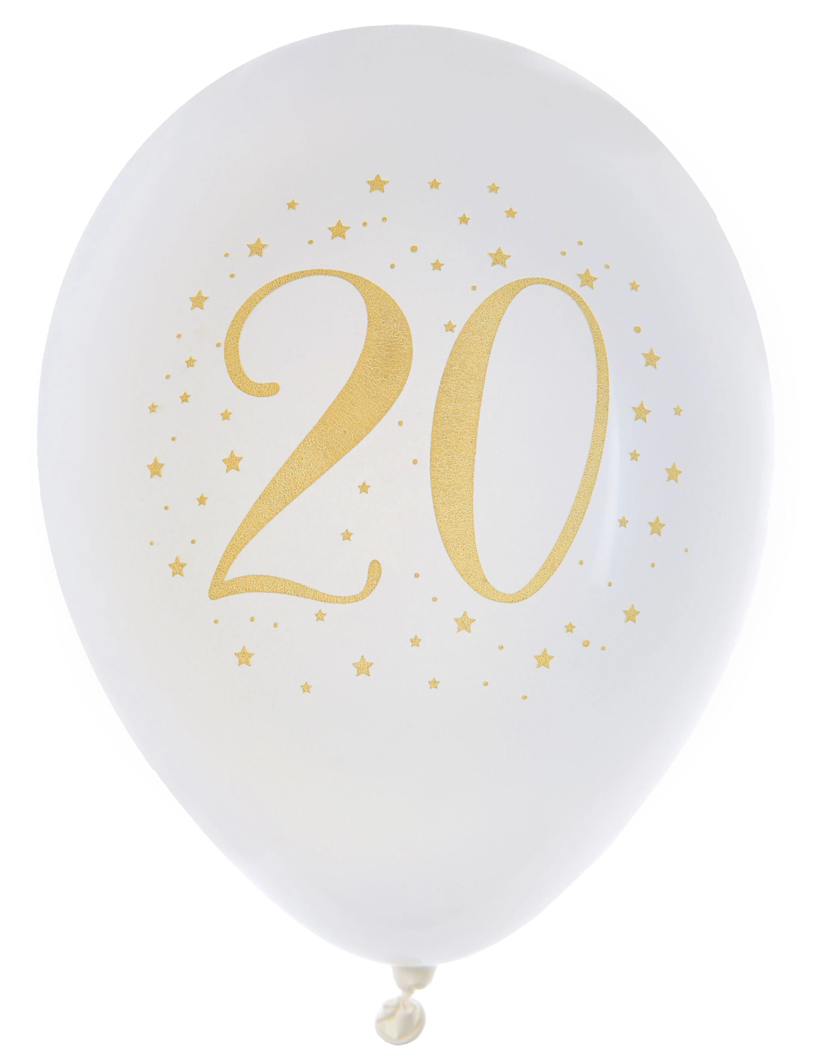 Durable 20th Birthday Gold Latex Balloons - Biodegradable, Vibrant Party Decor