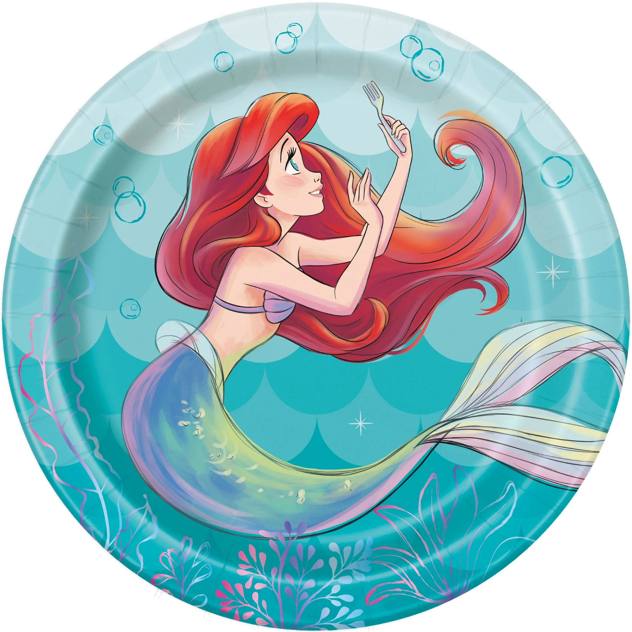 Little Mermaid Dessert Plates - Set of 8, Officially Licensed Product