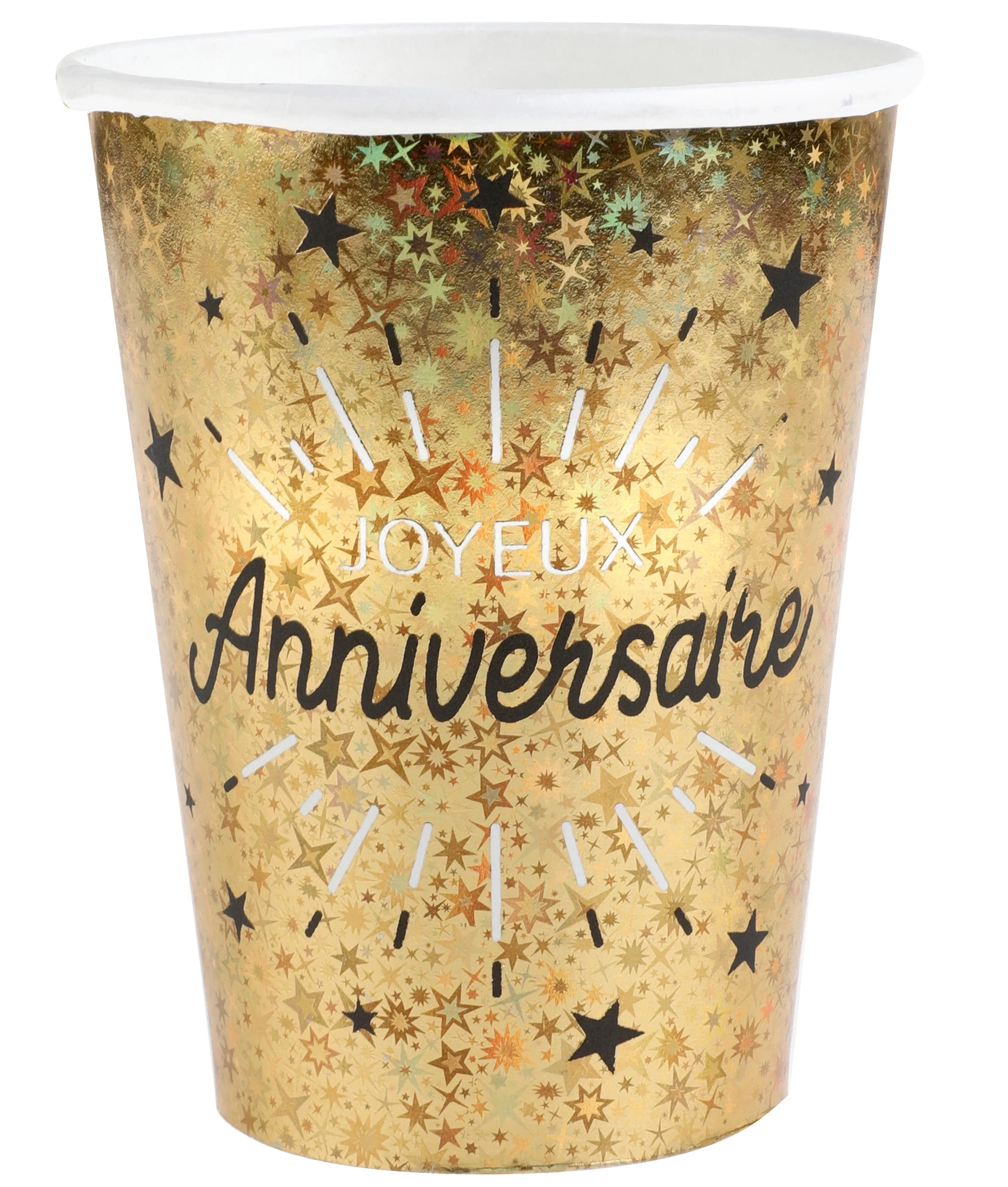 Shine Bright Gold Birthday Paper Cups - Transform Your Party with Elegance!