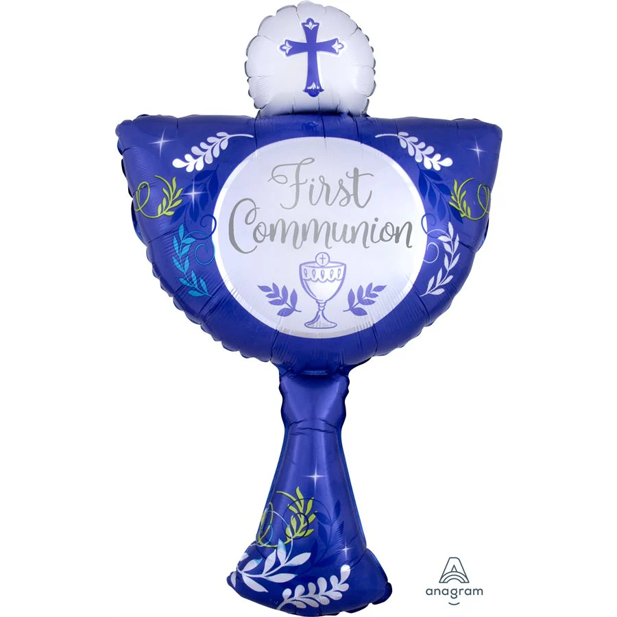 Deluxe First Communion Foil Balloon - Superior Float & Self-Seal for Ultimate Celebration