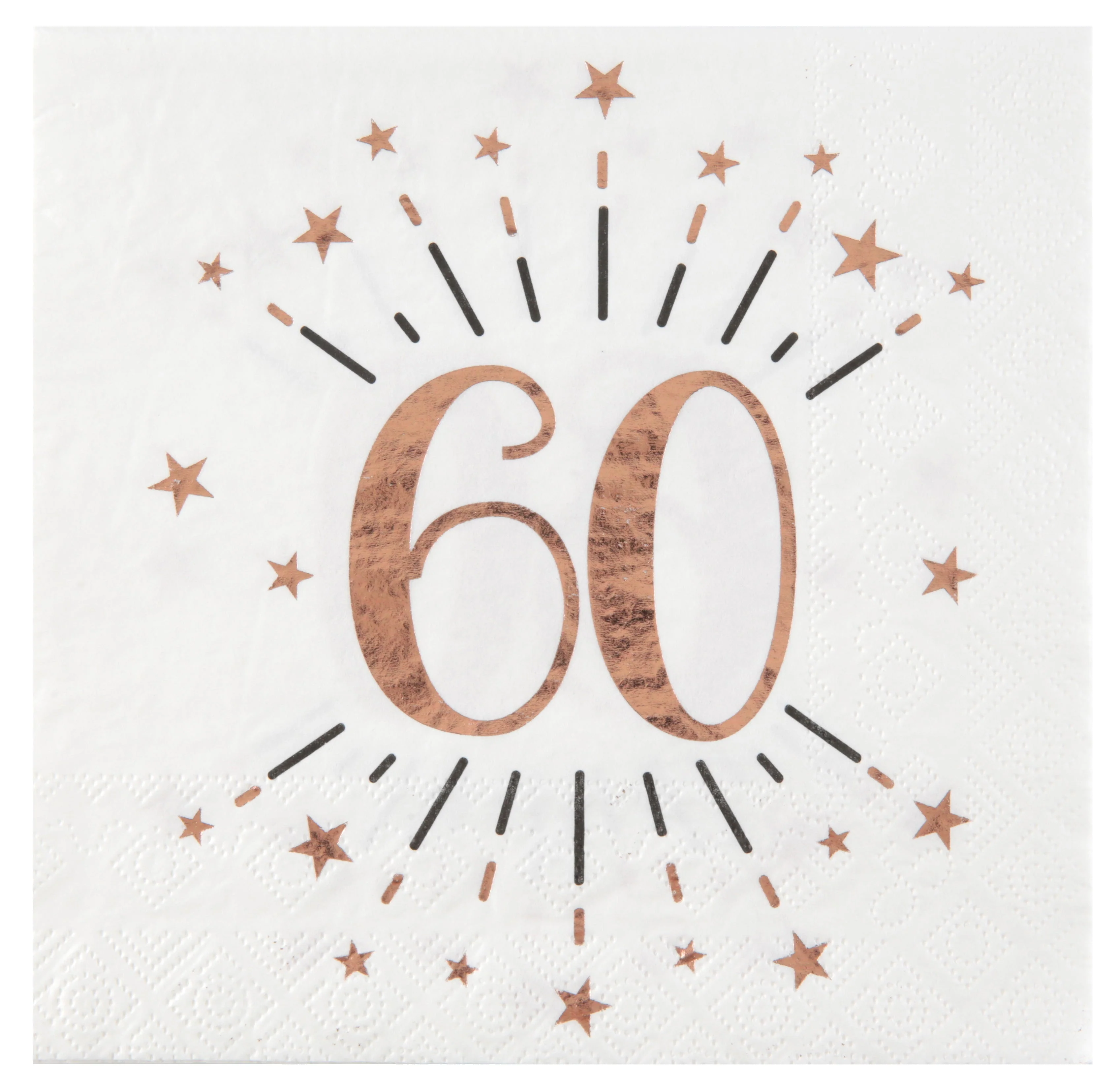 Deluxe 60th Birthday Party Lunch Napkins - High Quality, Elegant & Stylish