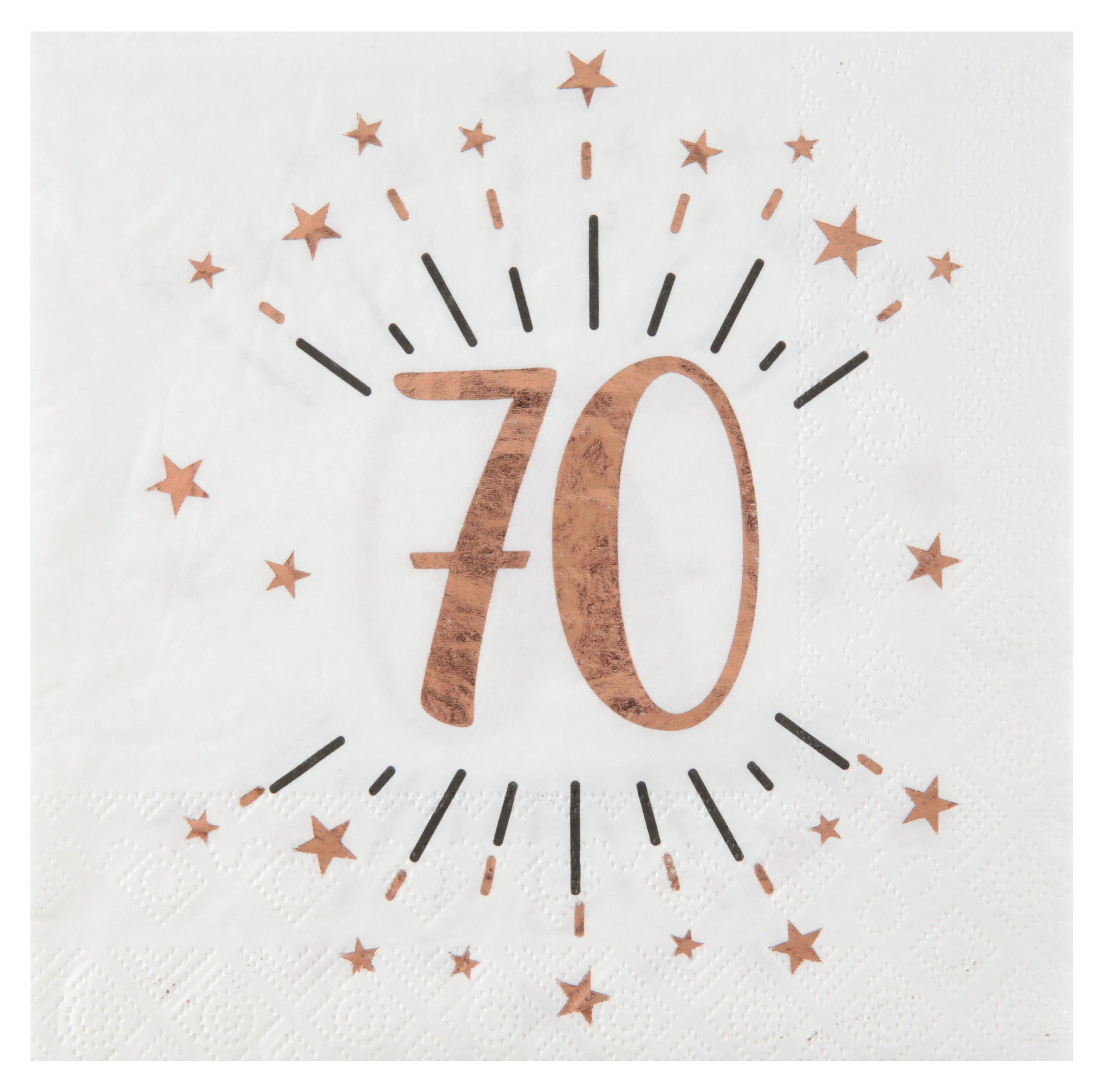 Luxe 70th Birthday Lunch Napkins - High Quality, Stylish & Trendy Party Essential