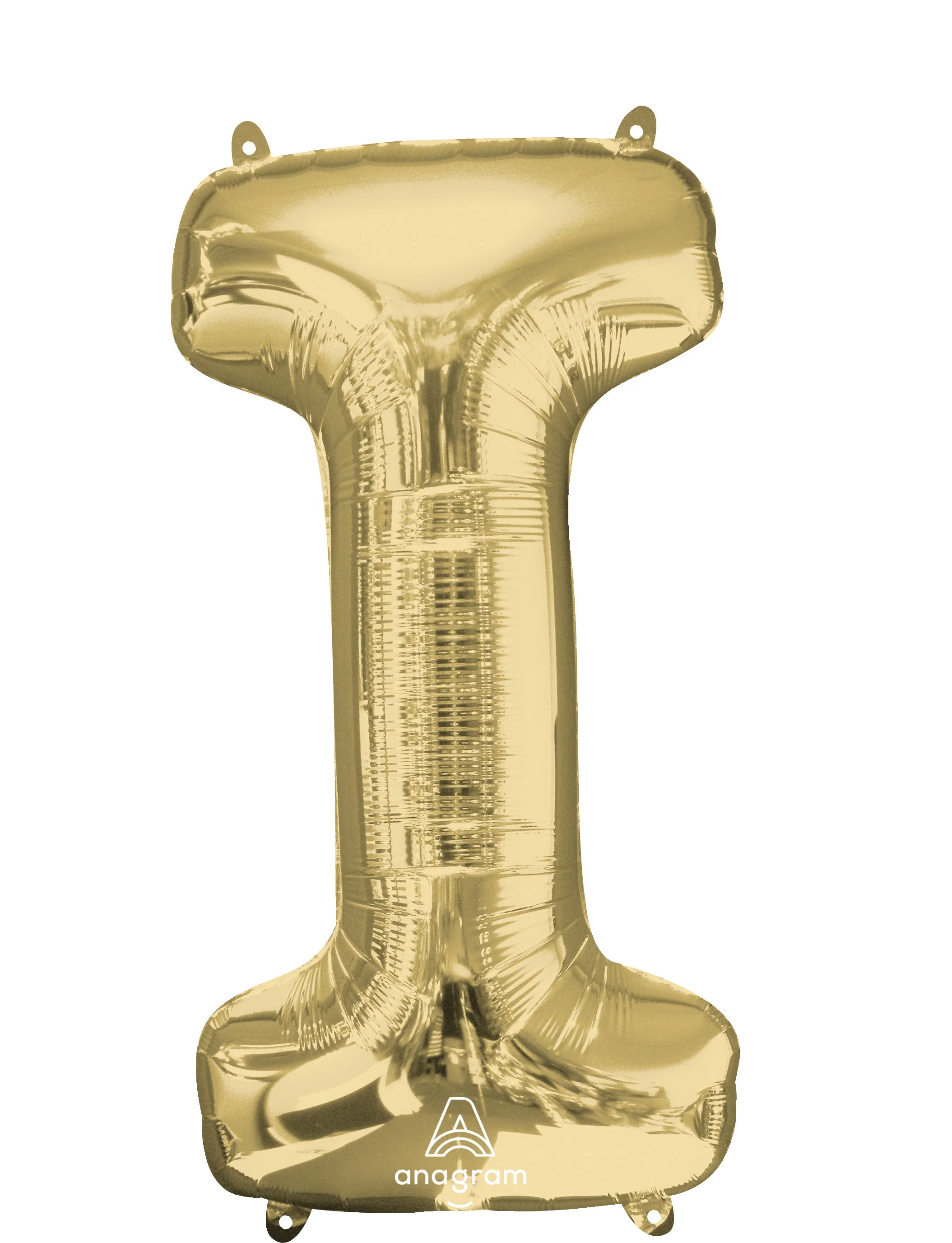 SuperShape 34-inch 'I' Foil Balloon in White Gold - Superior Expected Float Time, Ideal for Unforgettable Birthdays!