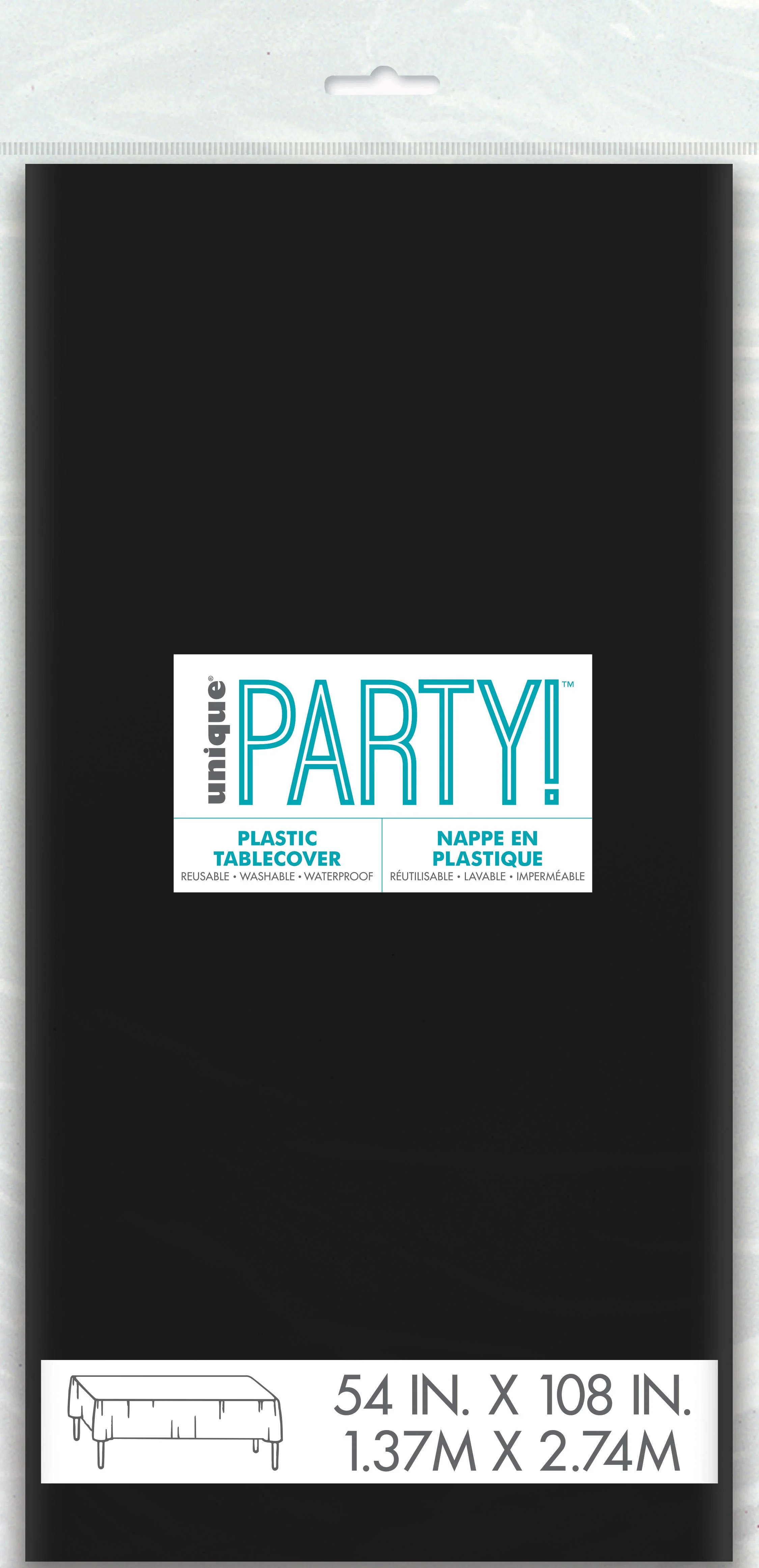 Elegant Black Solid Tablecloth - Affordable Stylish Party Essential