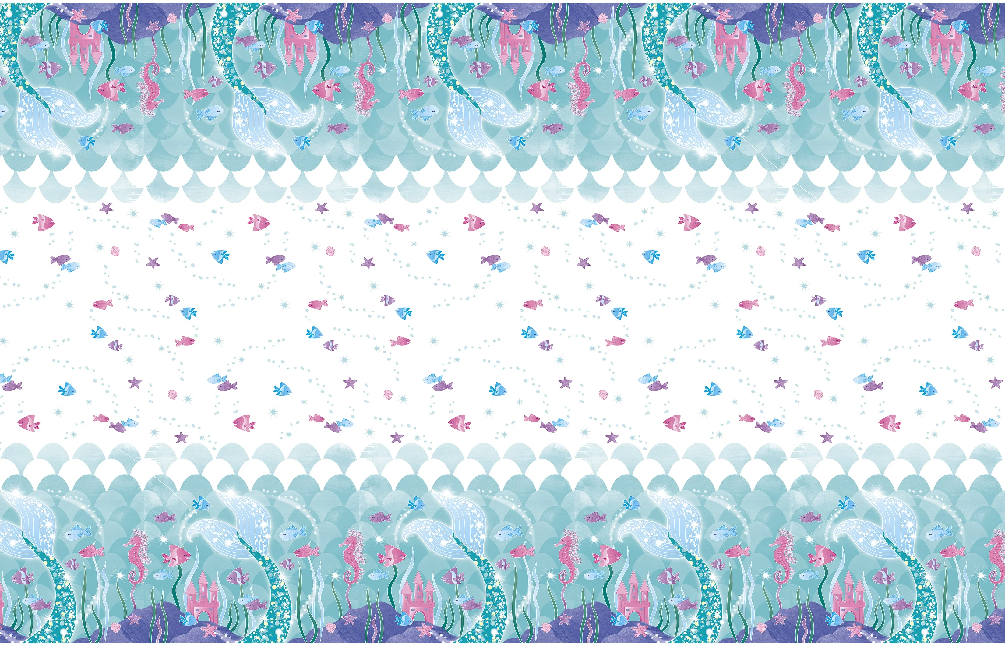 Enchanting Mermaid Tablecover - Dive into a Magical Undersea Birthday Bash!