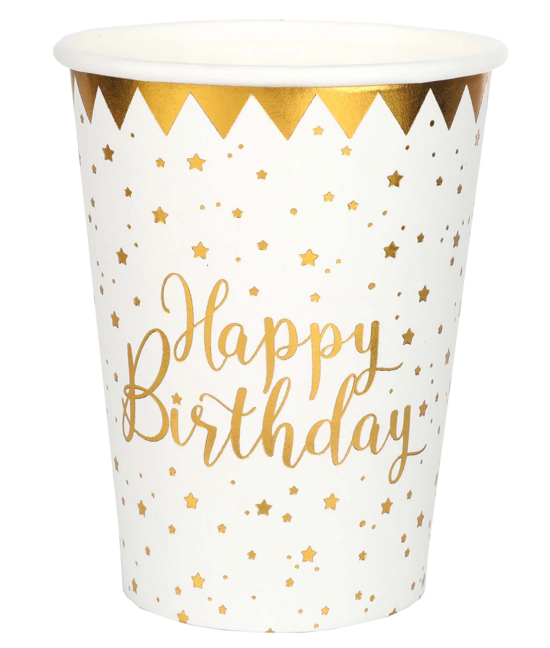Elegant Birthday Bash - Premium White Paper Cups for Trend-Setting Party Themes