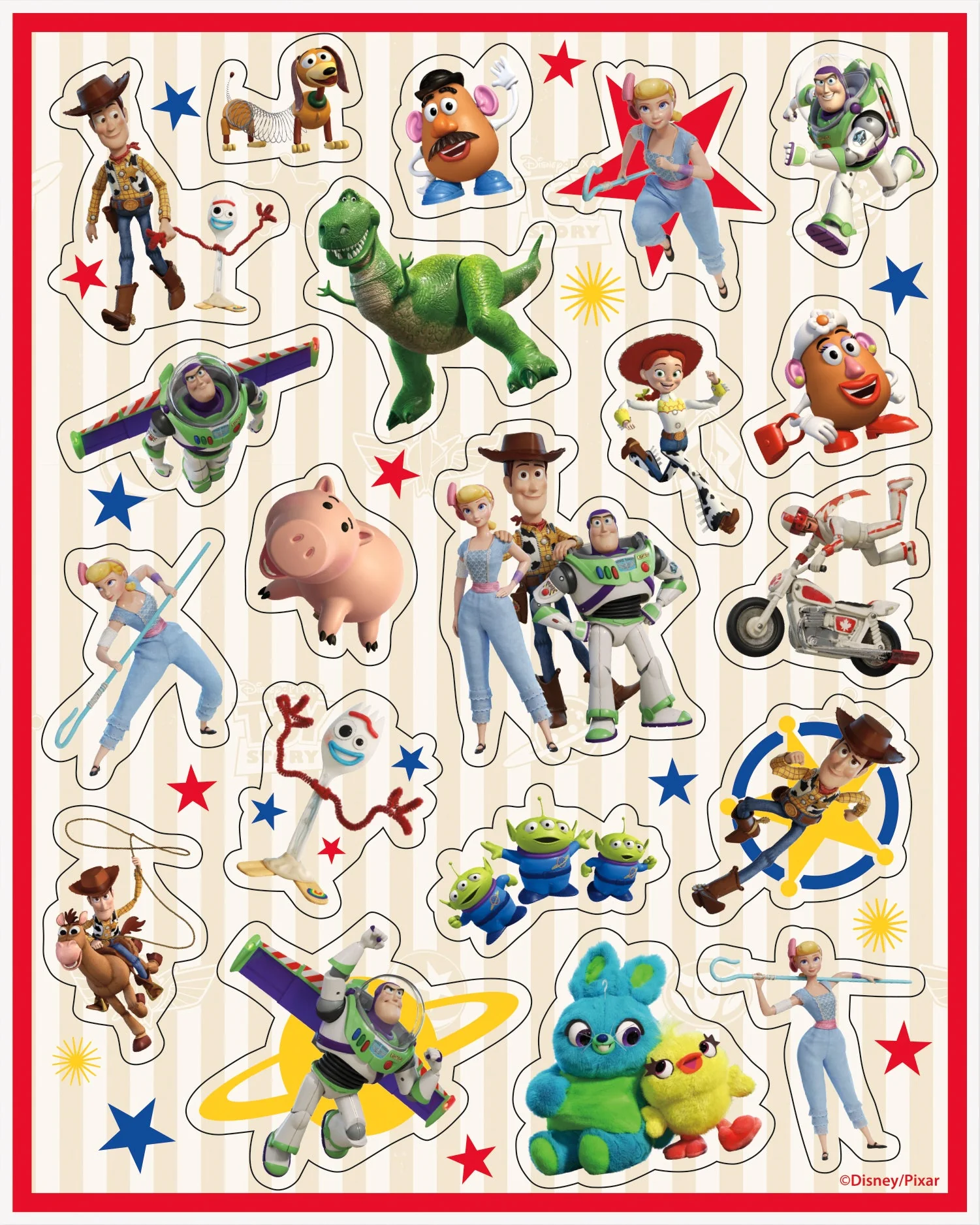 Toy Tale Adventure: 80 Vibrant Toy Story 4 Stickers for Infinite Fun!