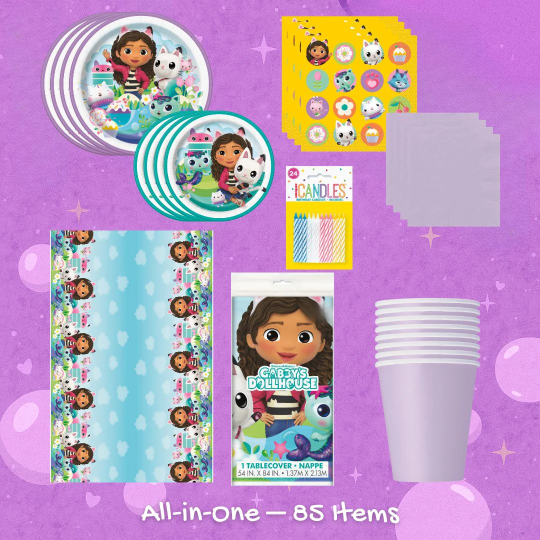 Gabby's Dollhouse Party Bundle: Effortless Fun with Official Supplies!