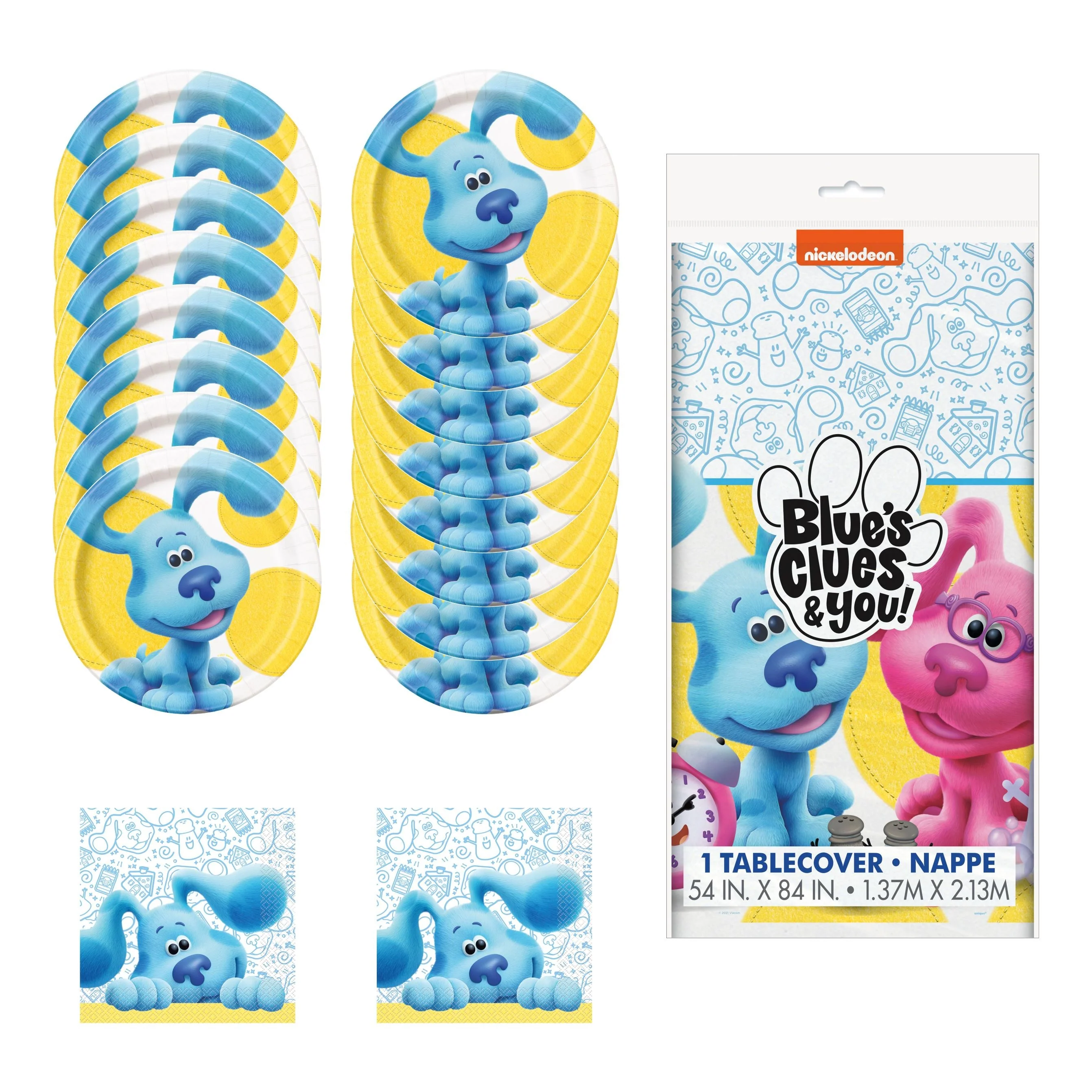 Blue's Clues Themed Party Bundle - Complete Set for 16, Ultimate Fun in One!