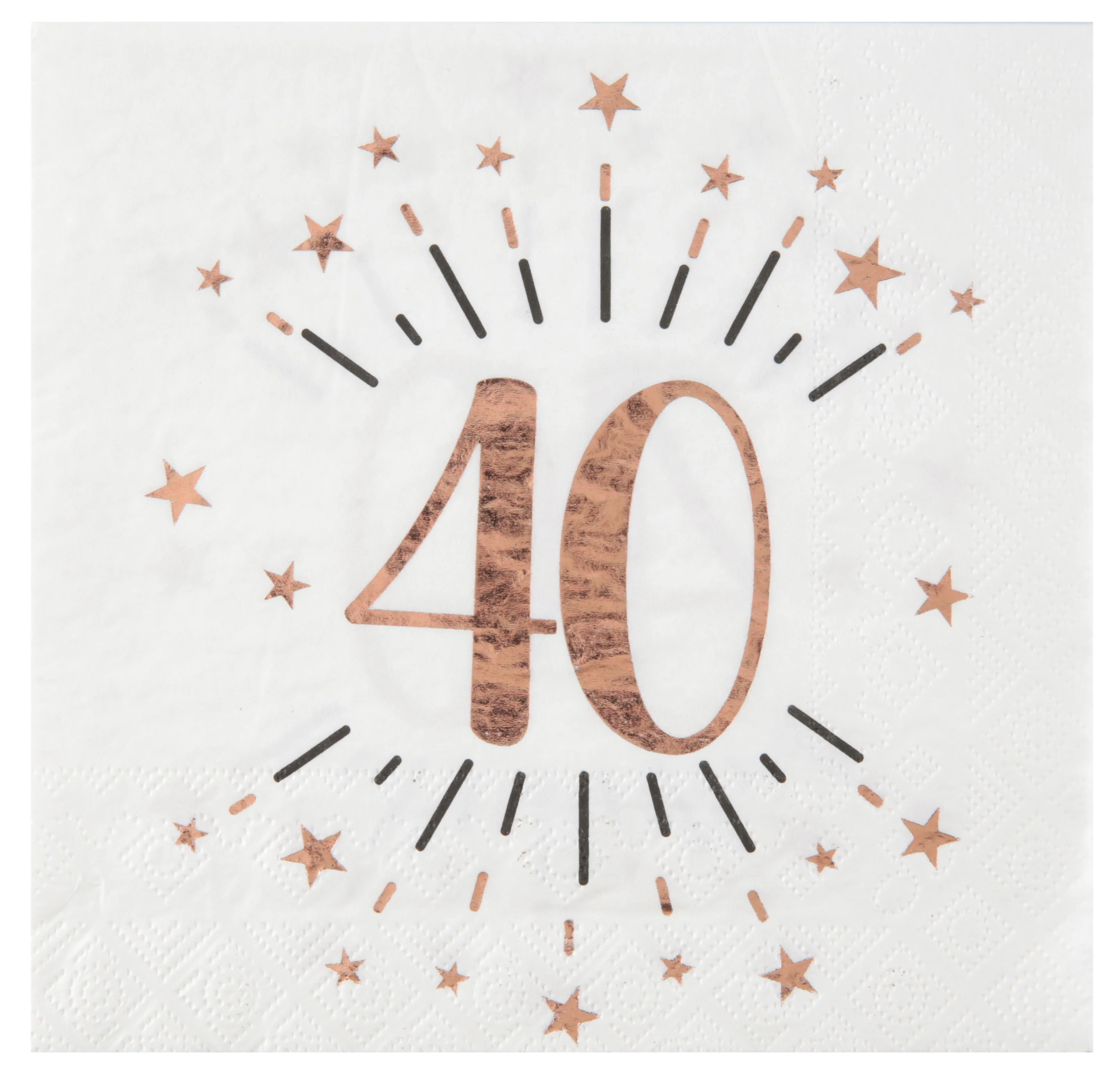40th Birthday Chic Lunch Napkins - Quality Elegance for Unforgettable Celebrations