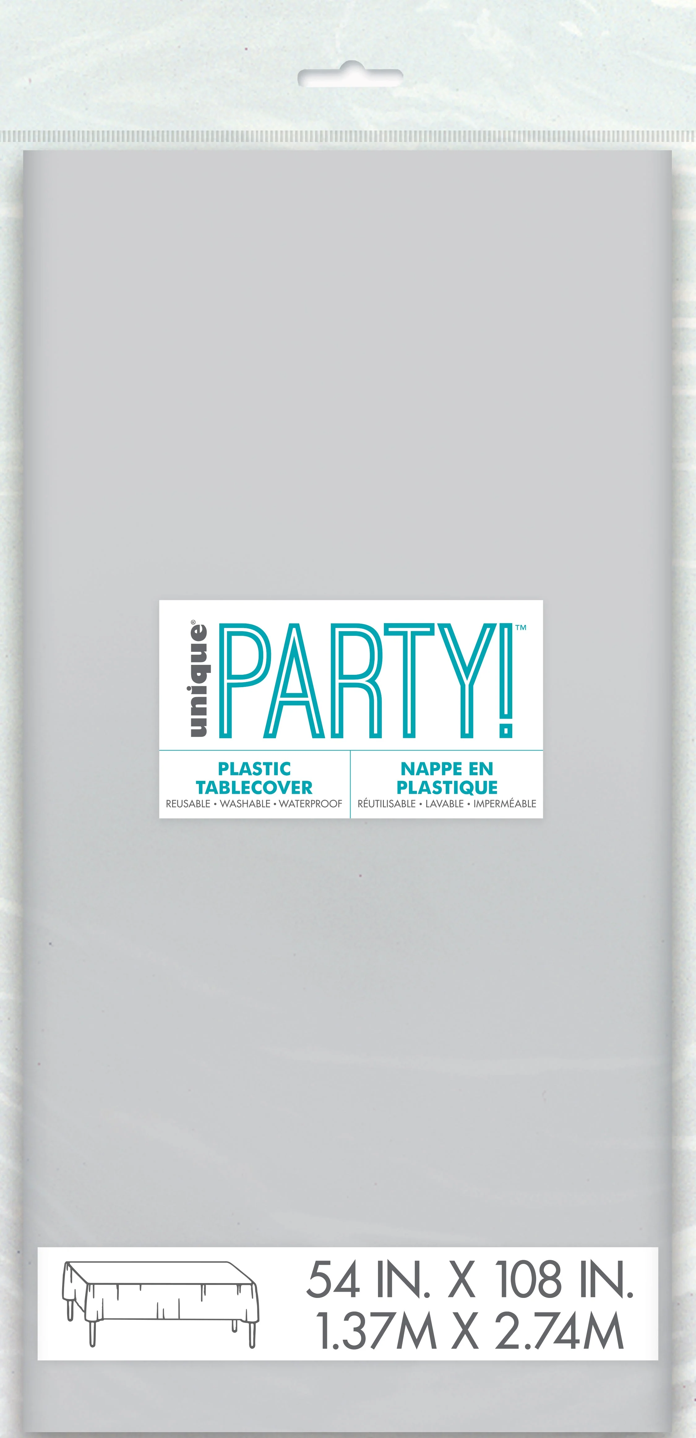 Elegant Silver Solid Tablecloth - Affordable Party Theme Perfection!