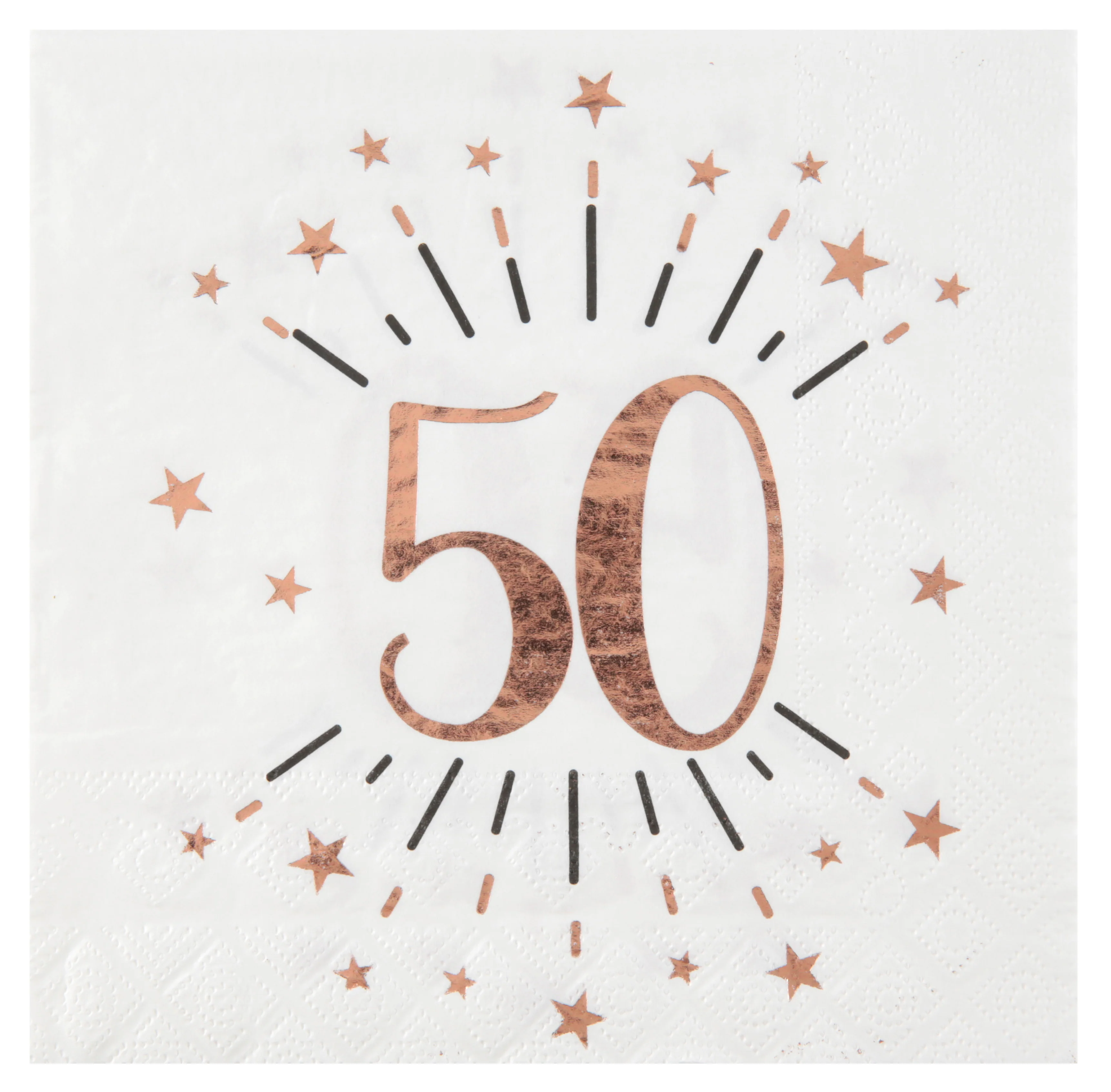 Luxurious 50th Birthday Lunch Napkins - Elegantly Crafted for Memorable Celebrations