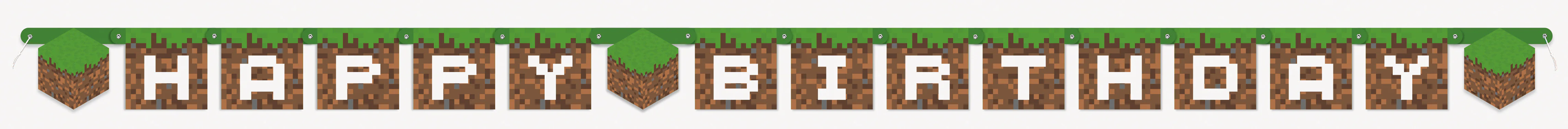 Unleash Your Creativity with the Minecraft Banner: Build Blocky Adventures at Your Party!