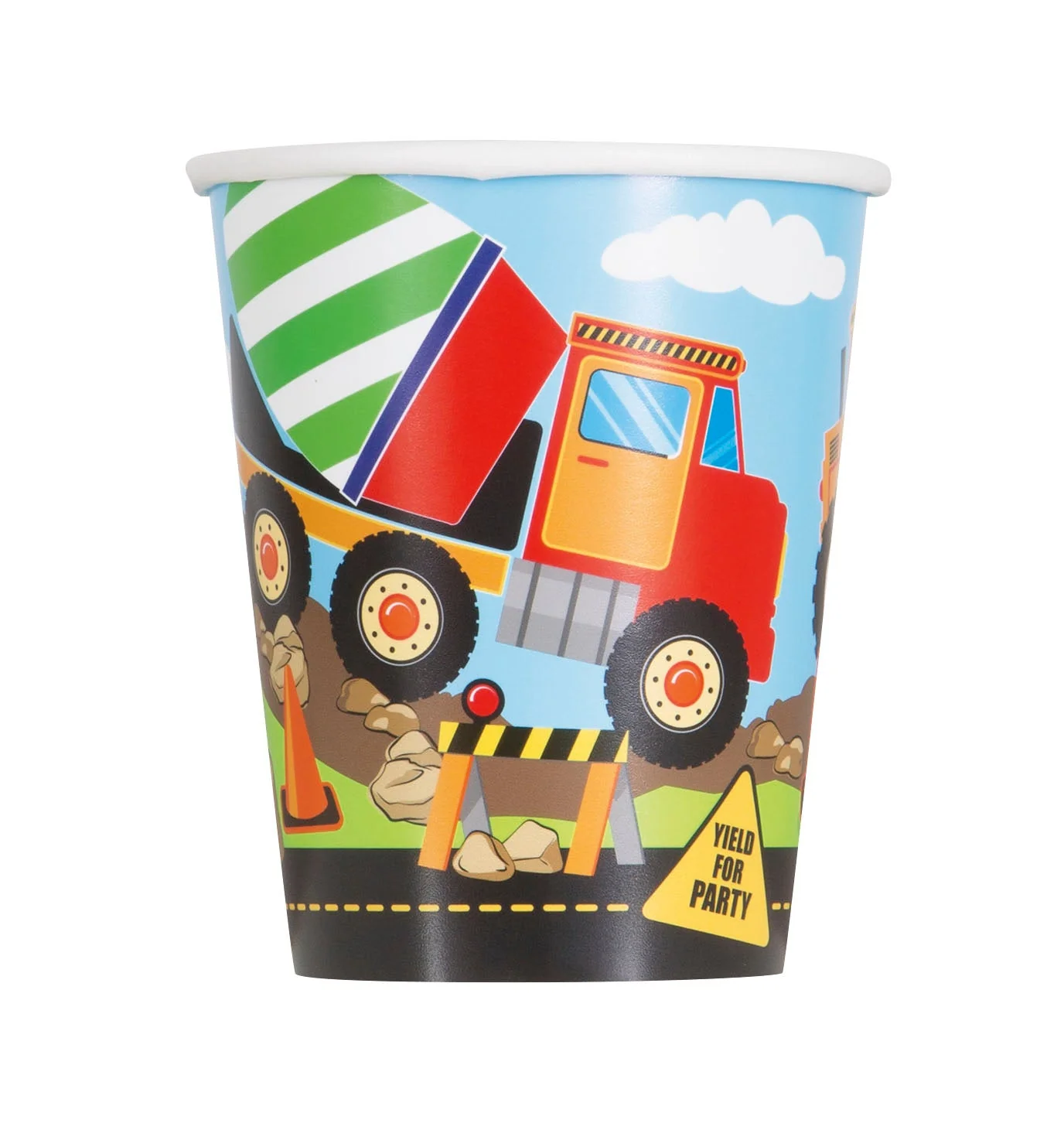 Budget-Friendly Construction Theme Easy-Setup Paper Cups for Party Extravaganza