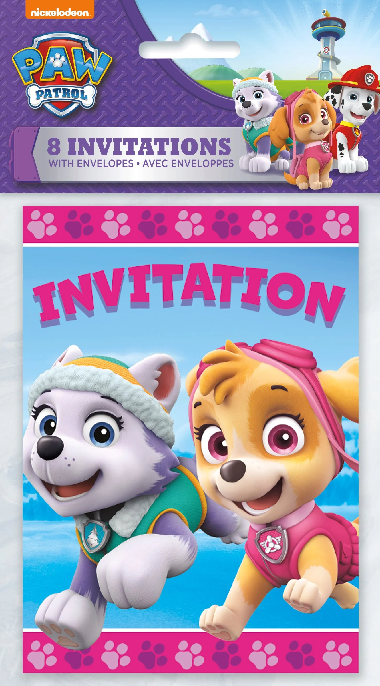 Skye and Everest Invitation Cards - Perfect for a Pawsome Paw Patrol Party!
