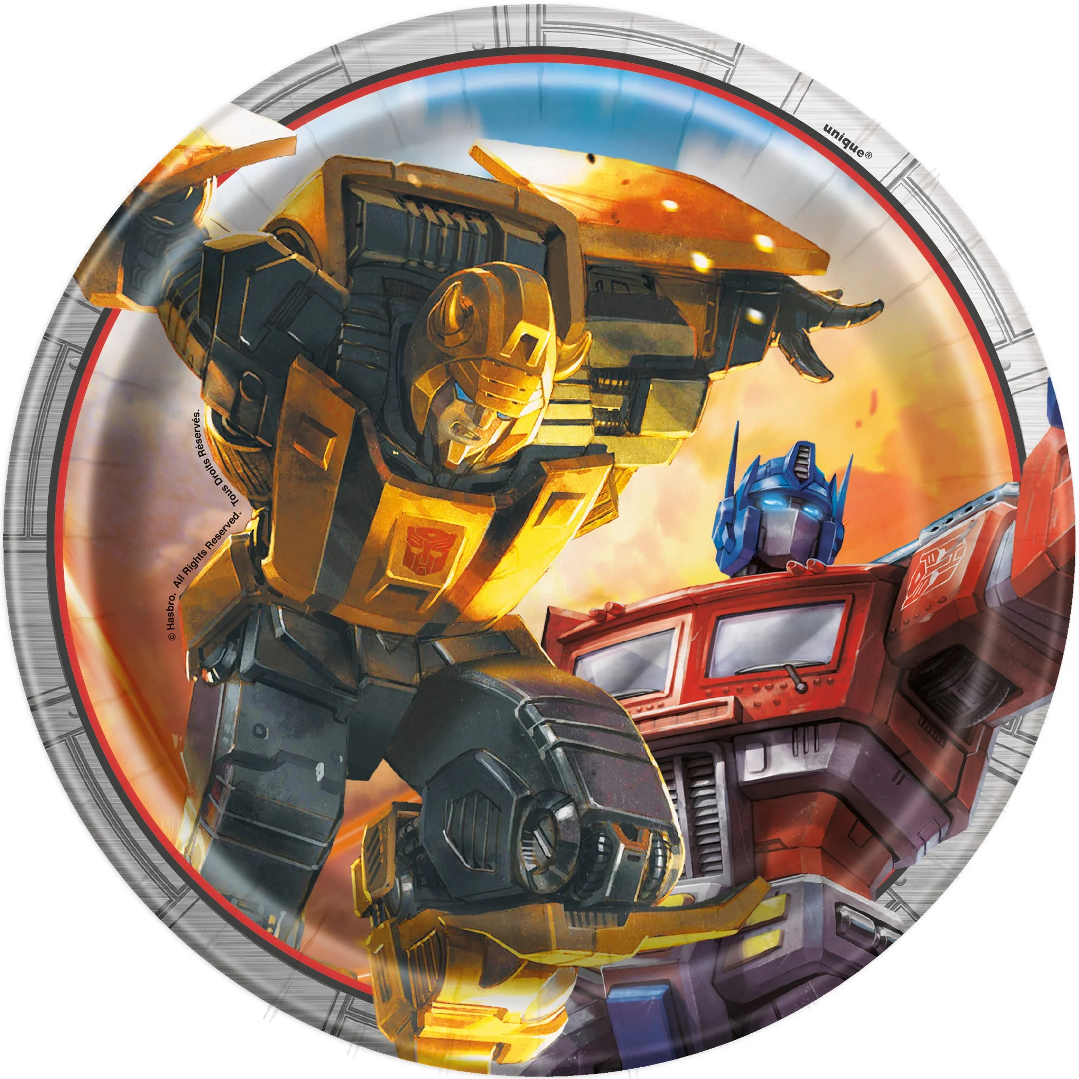 Transformers-Themed Easy Setup Dessert Plates - Affordable, Coordinated Party Fun!