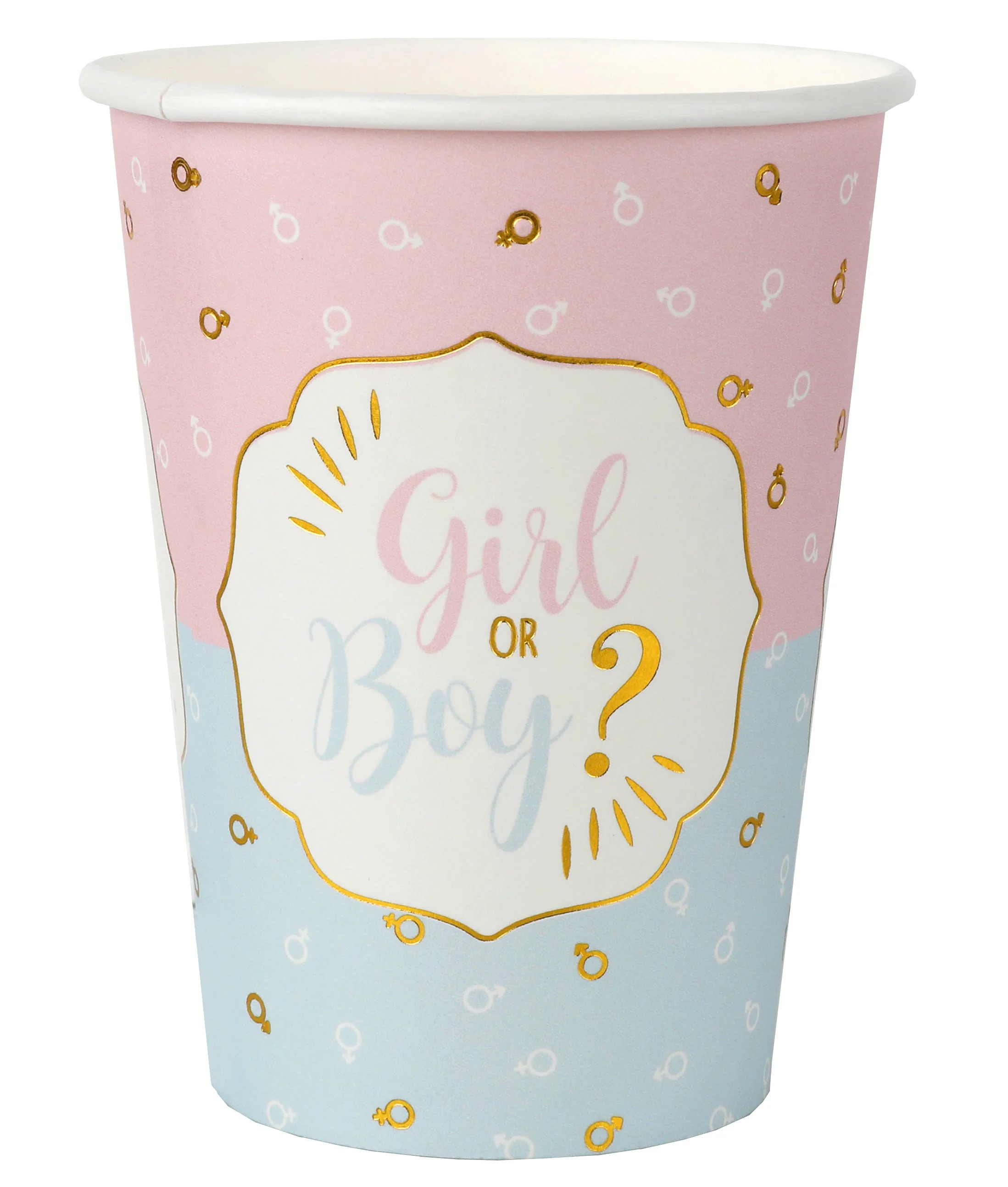 Ultimate Gender Reveal Party Paper Cups - Stylish, Trend-Setting Design for Elegant Celebrations