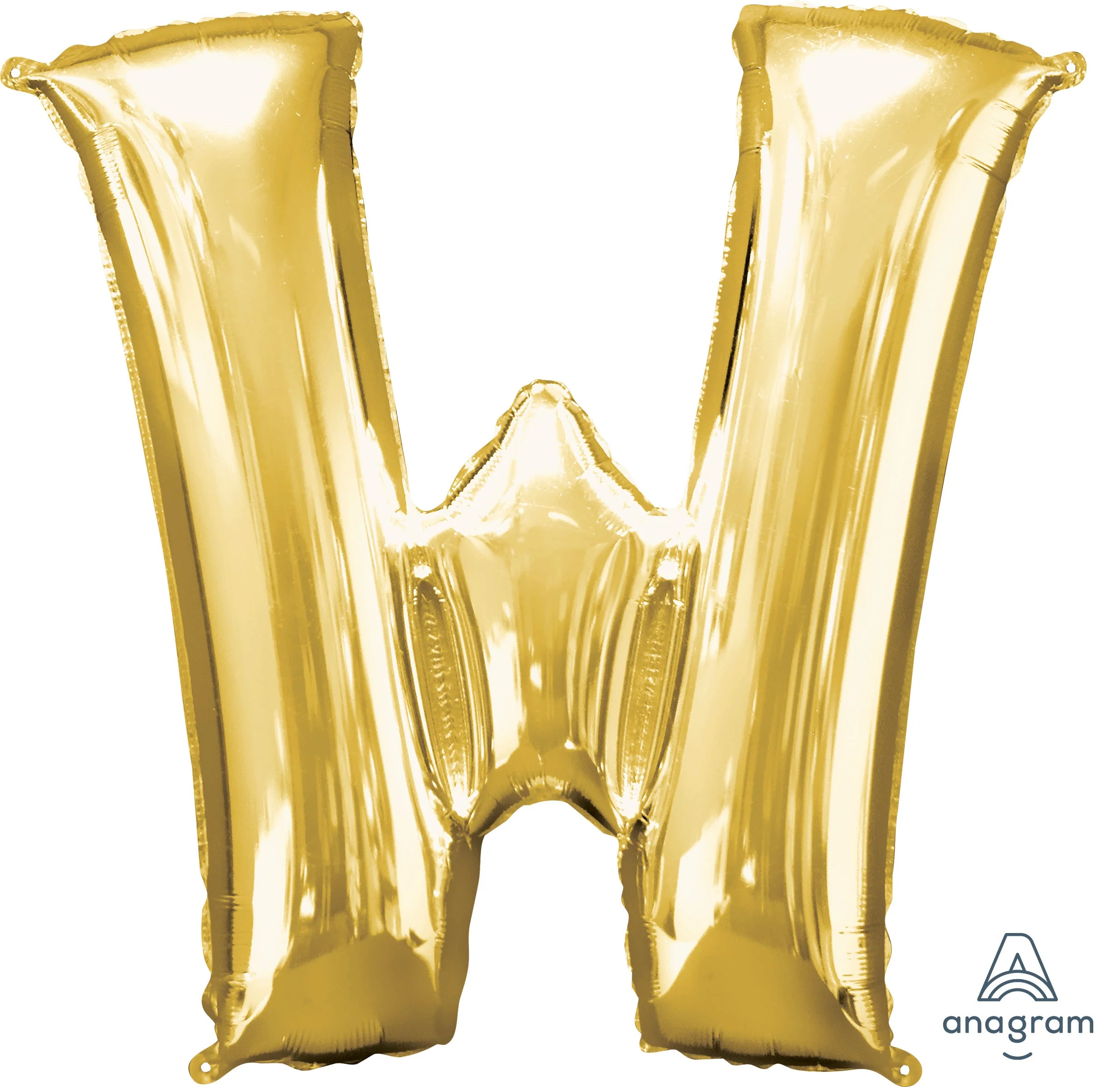 SuperShape Gold Letter 'W' Foil Balloon - Perfect Party Decor with Lasting Float Time