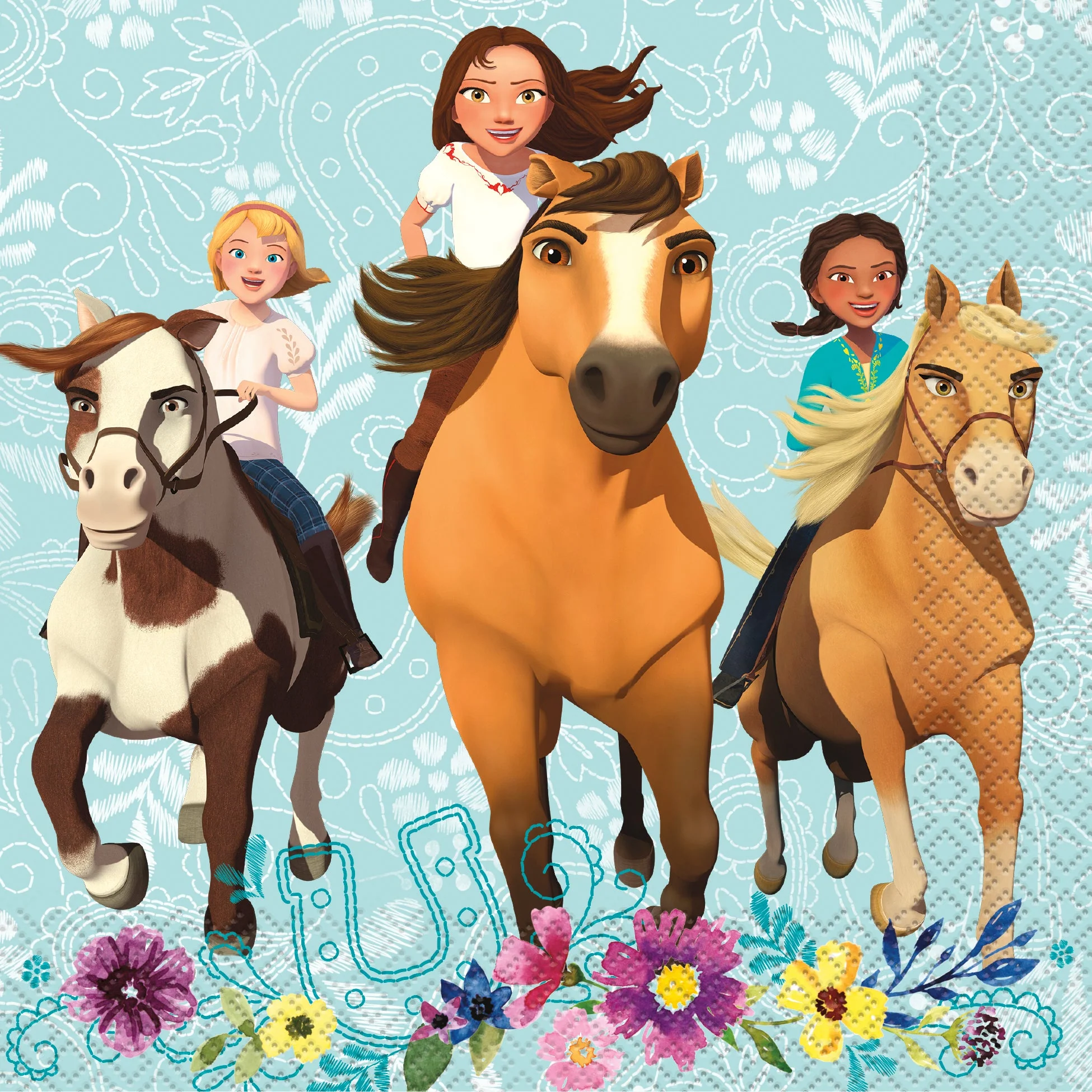 Gallop into Fun with Spirit Riding Free Lunch Napkins - A Wild and Whimsical Tableware!