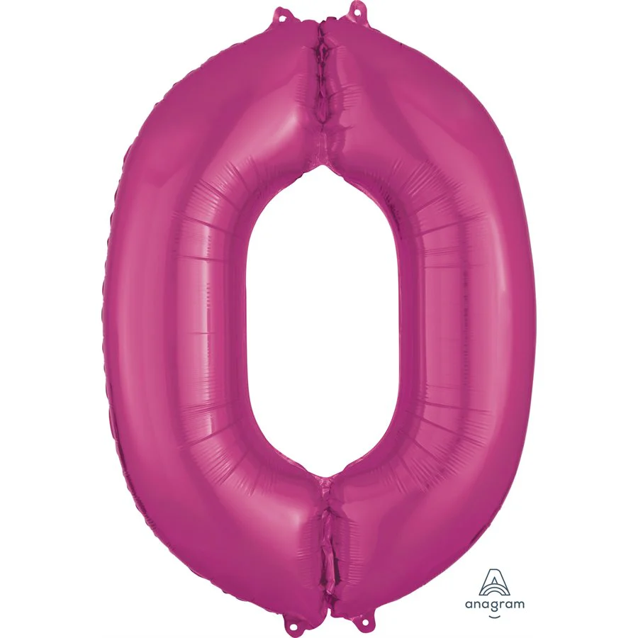 0 Pink SuperShape Foil Balloon - Stunning 34