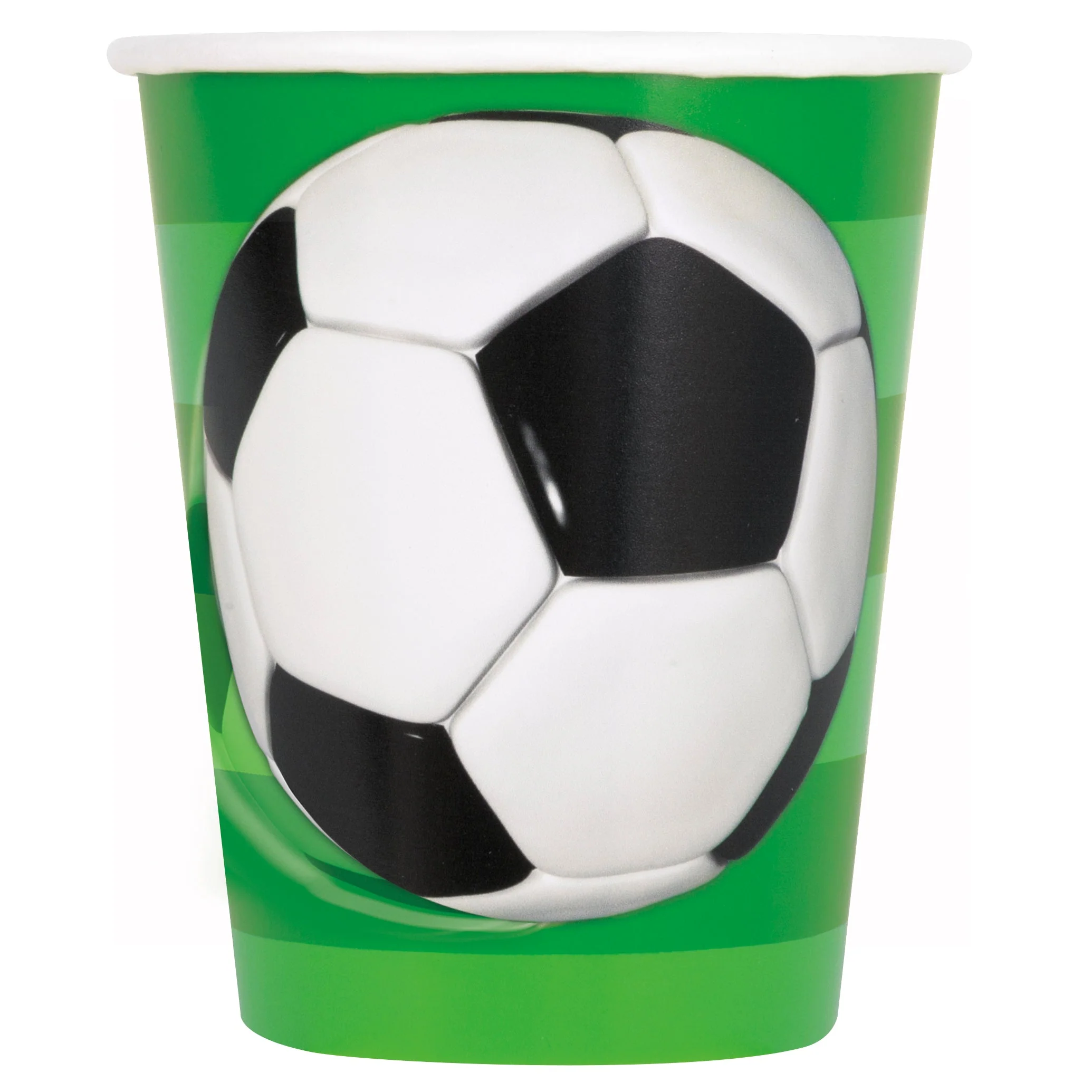 Soccer-Themed Party Paper Cups - Easy Setup, Value Pack for Anniversaries & Birthdays