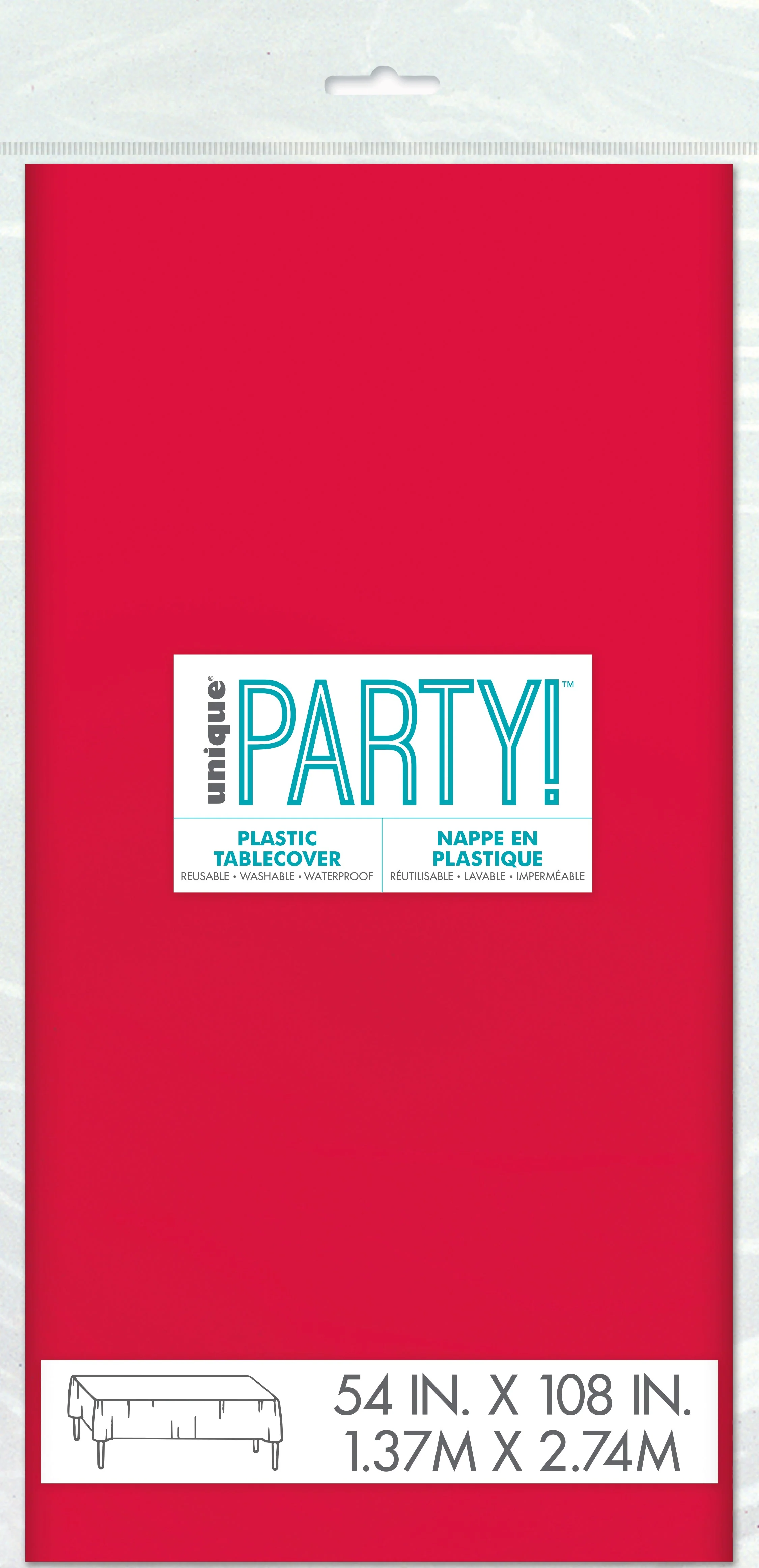 Ruby Red Solid Tablecloth - Affordable, Elegant Party Essential!