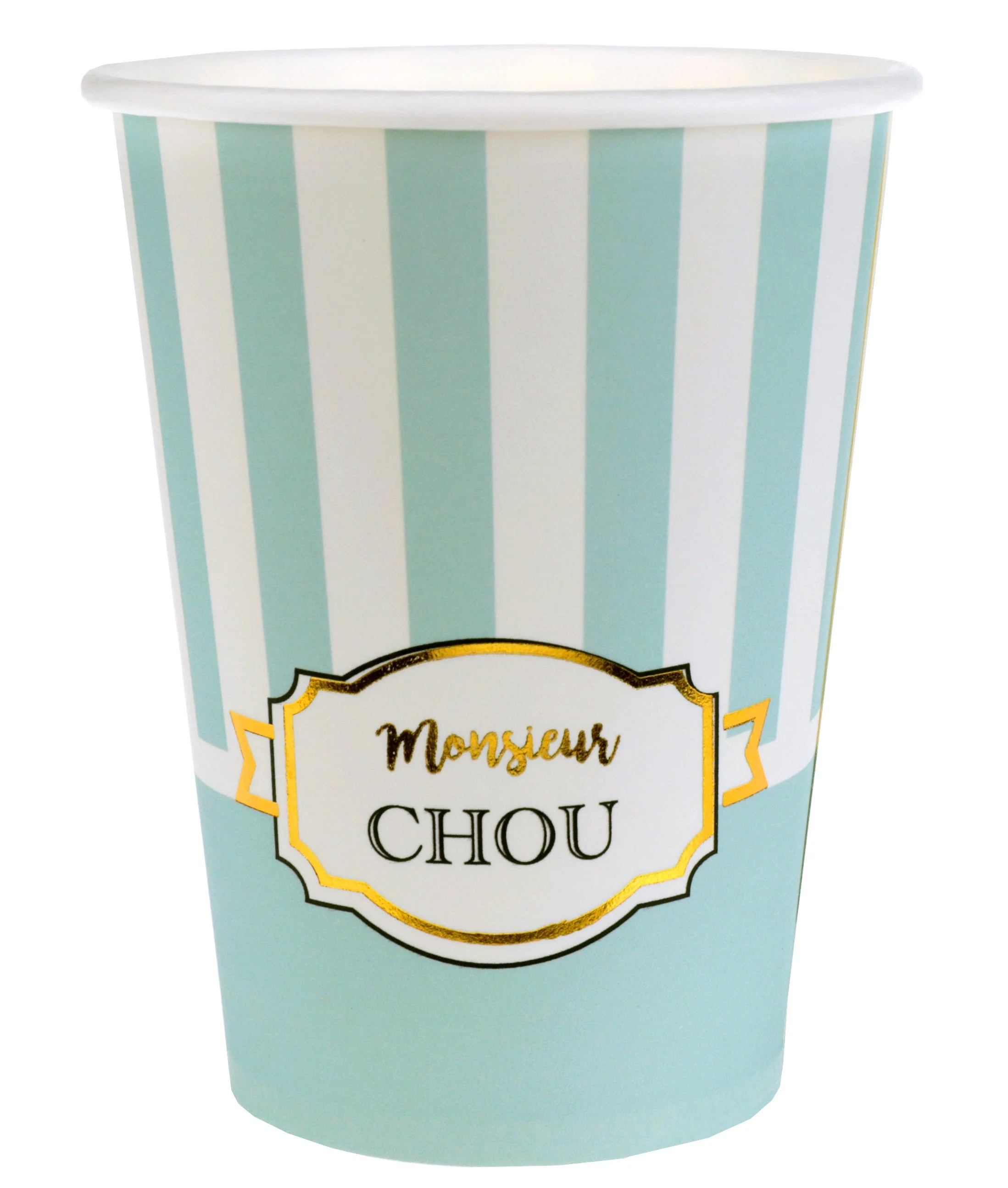 Elegant Green Paper Cups for Baby Shower - Party Supplies with Stylish Aesthetics